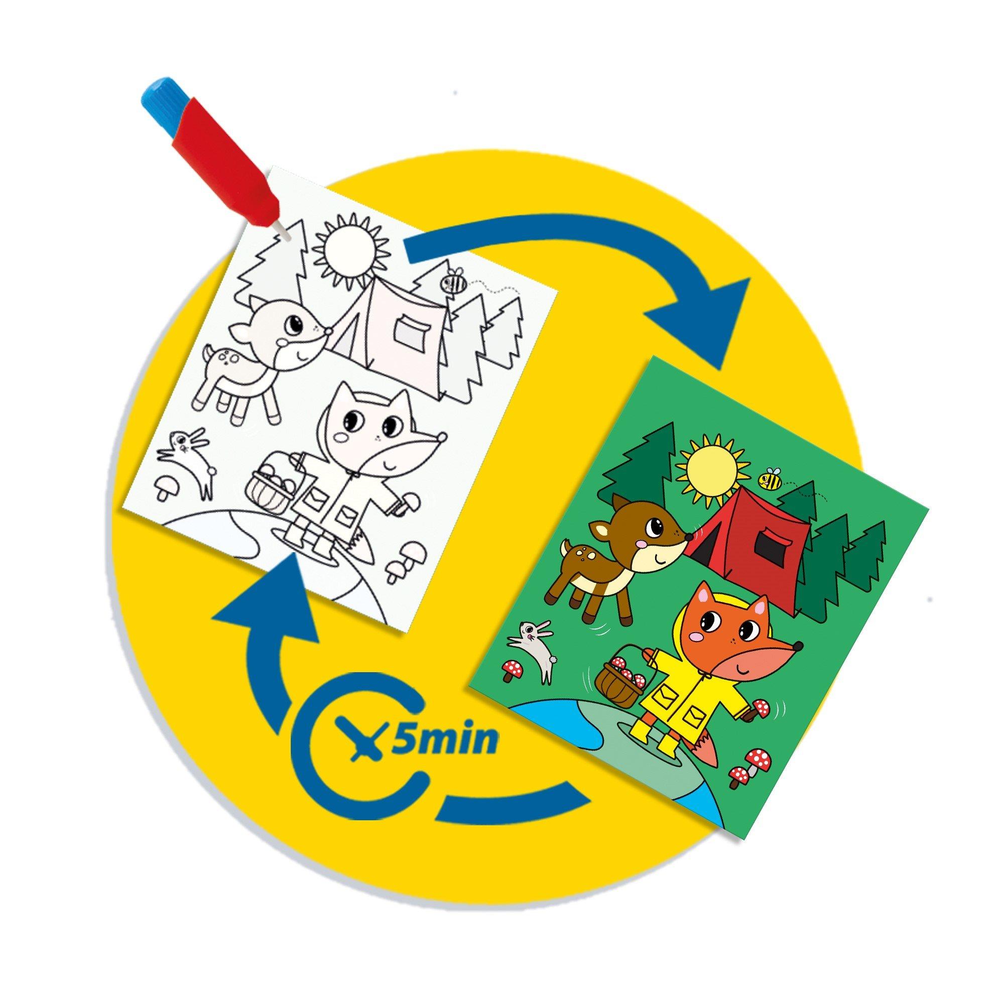 Multi - SES Creative - Colouring with water book with water brush - Trave - 4