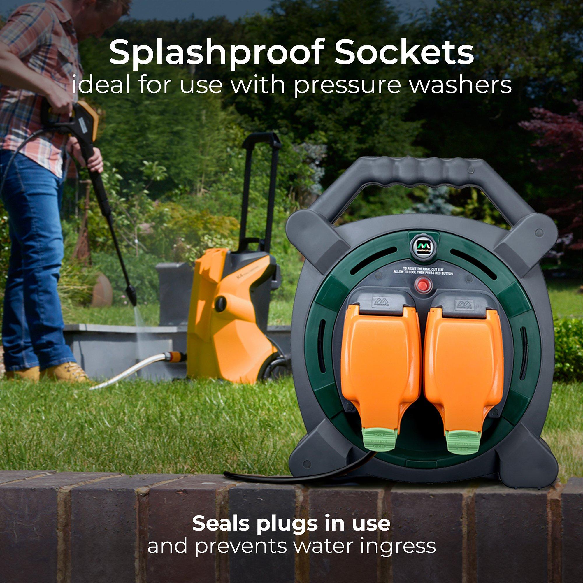 Masterplug Masterplug 2 Socket 20M 13A Weatherproof Case Reel | FRASERS