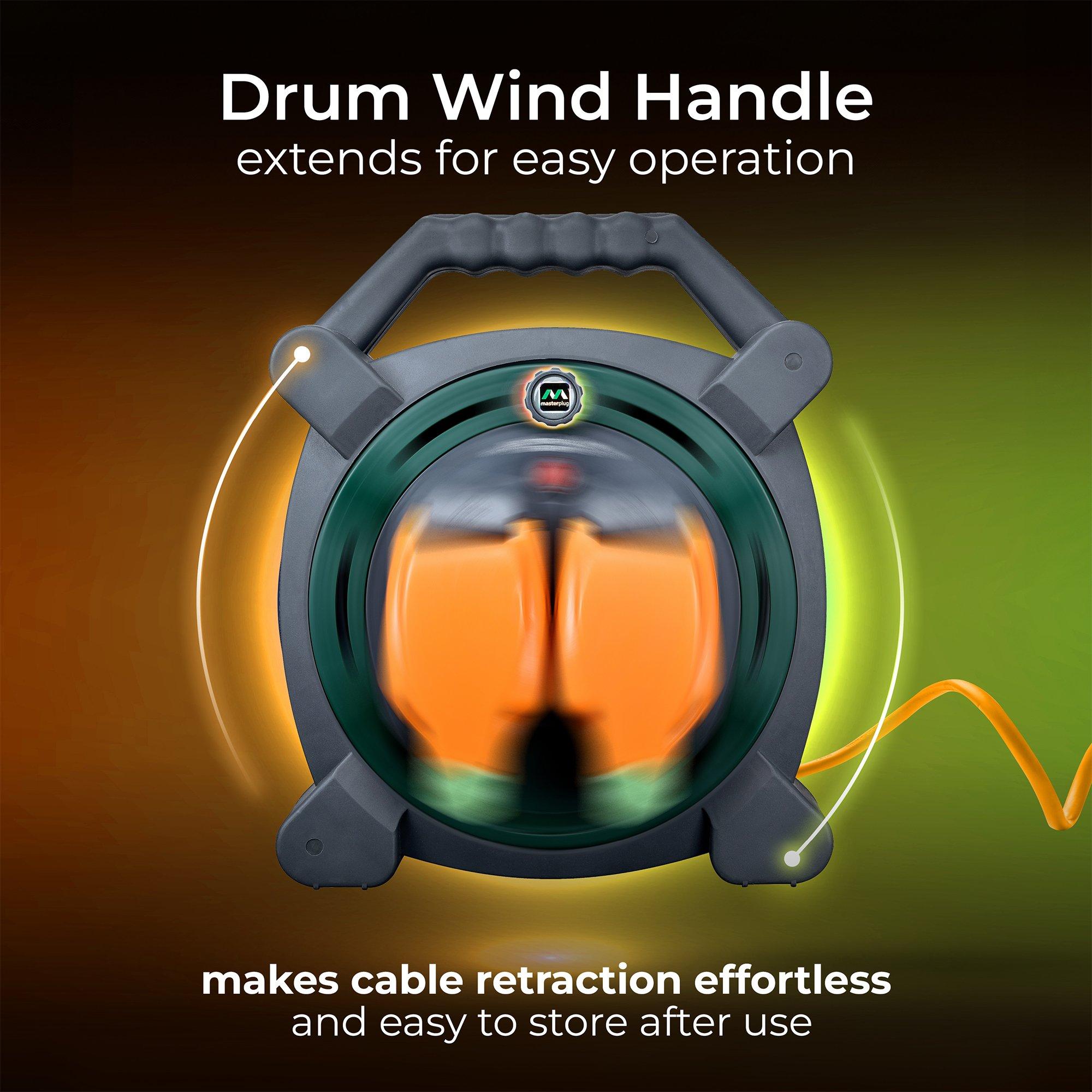 Green And Orang - Masterplug - Masterplug 2 Socket 20M 13A Weatherproof Case Reel - 8