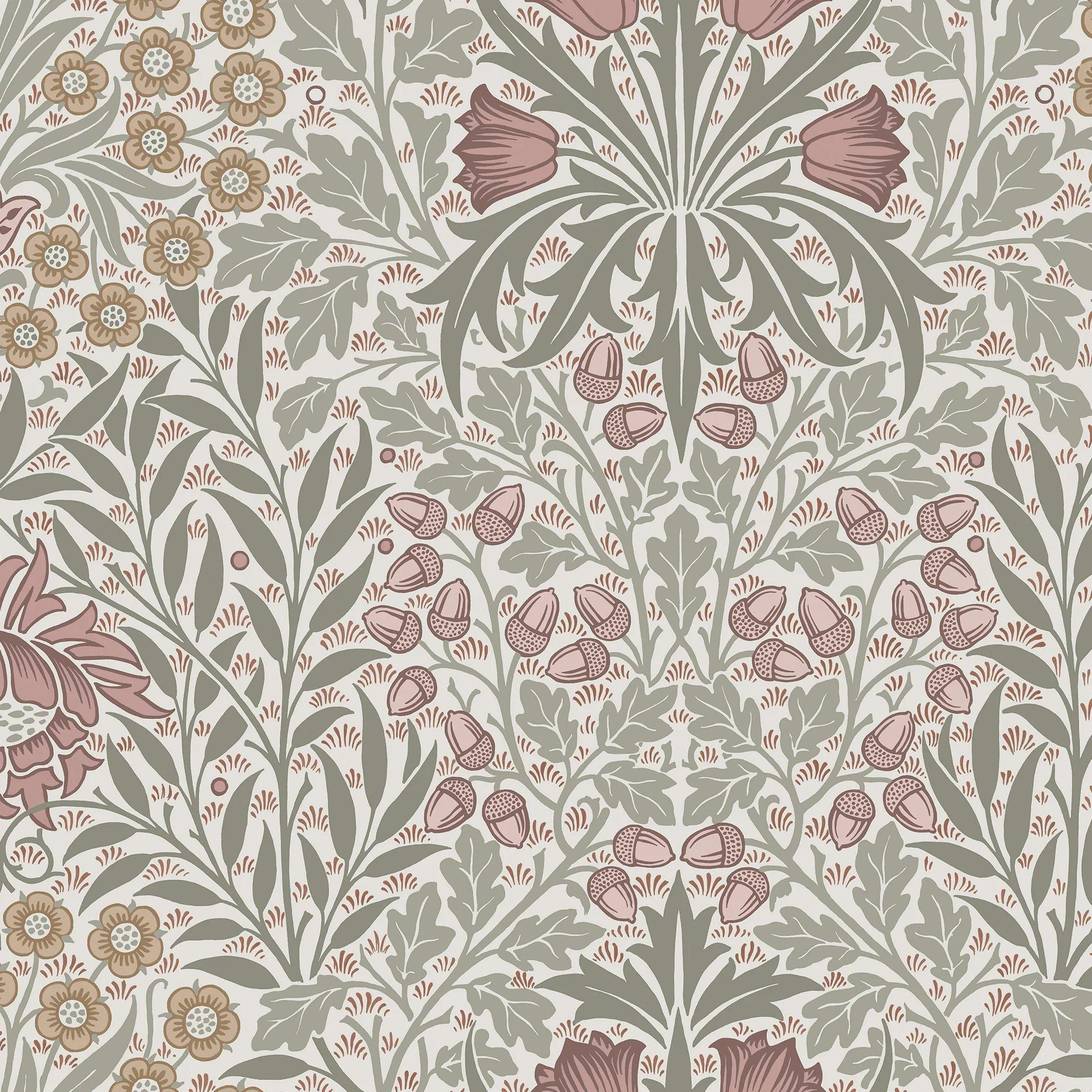 Oak & Willow Floral Wallpaper