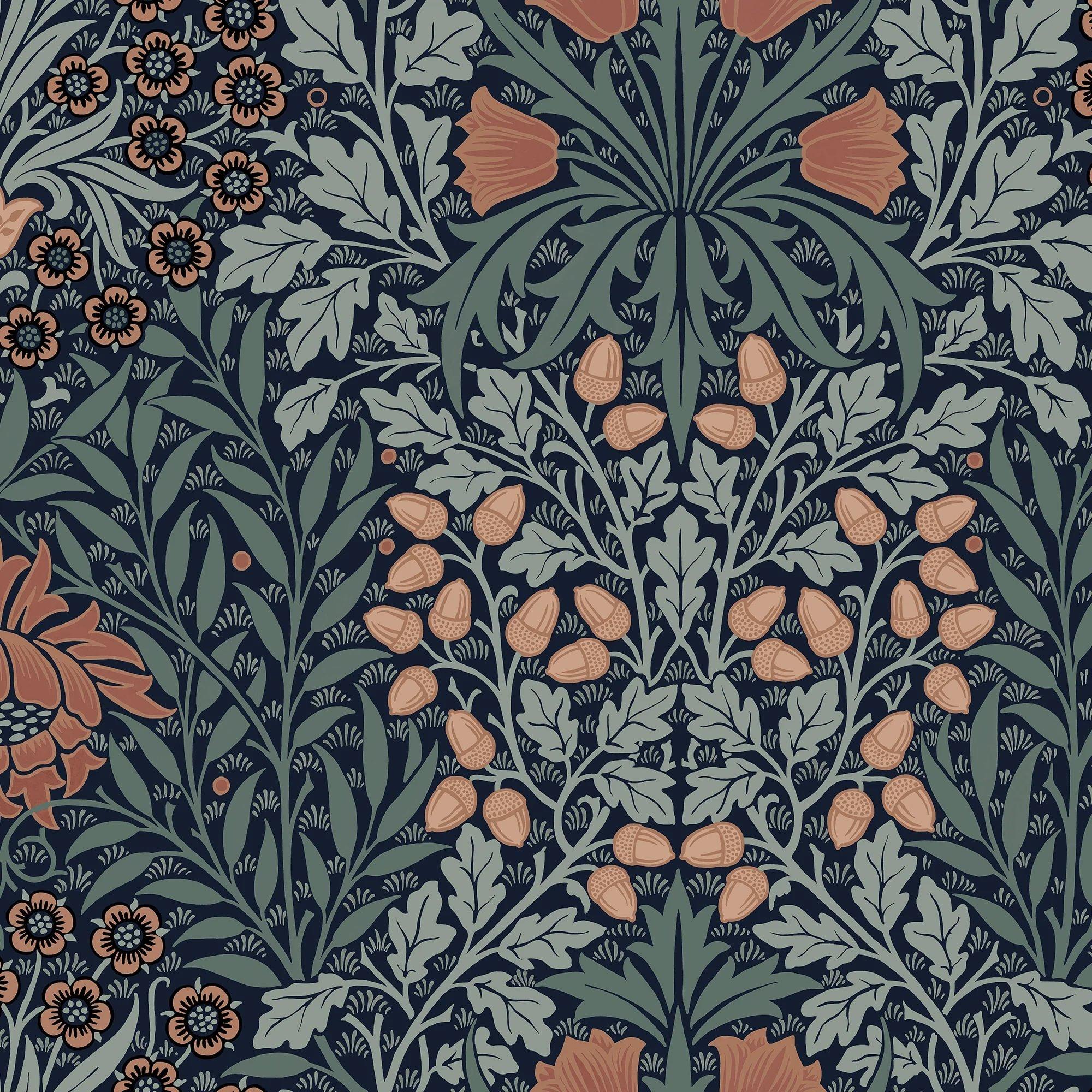 Oak & Willow Floral Wallpaper