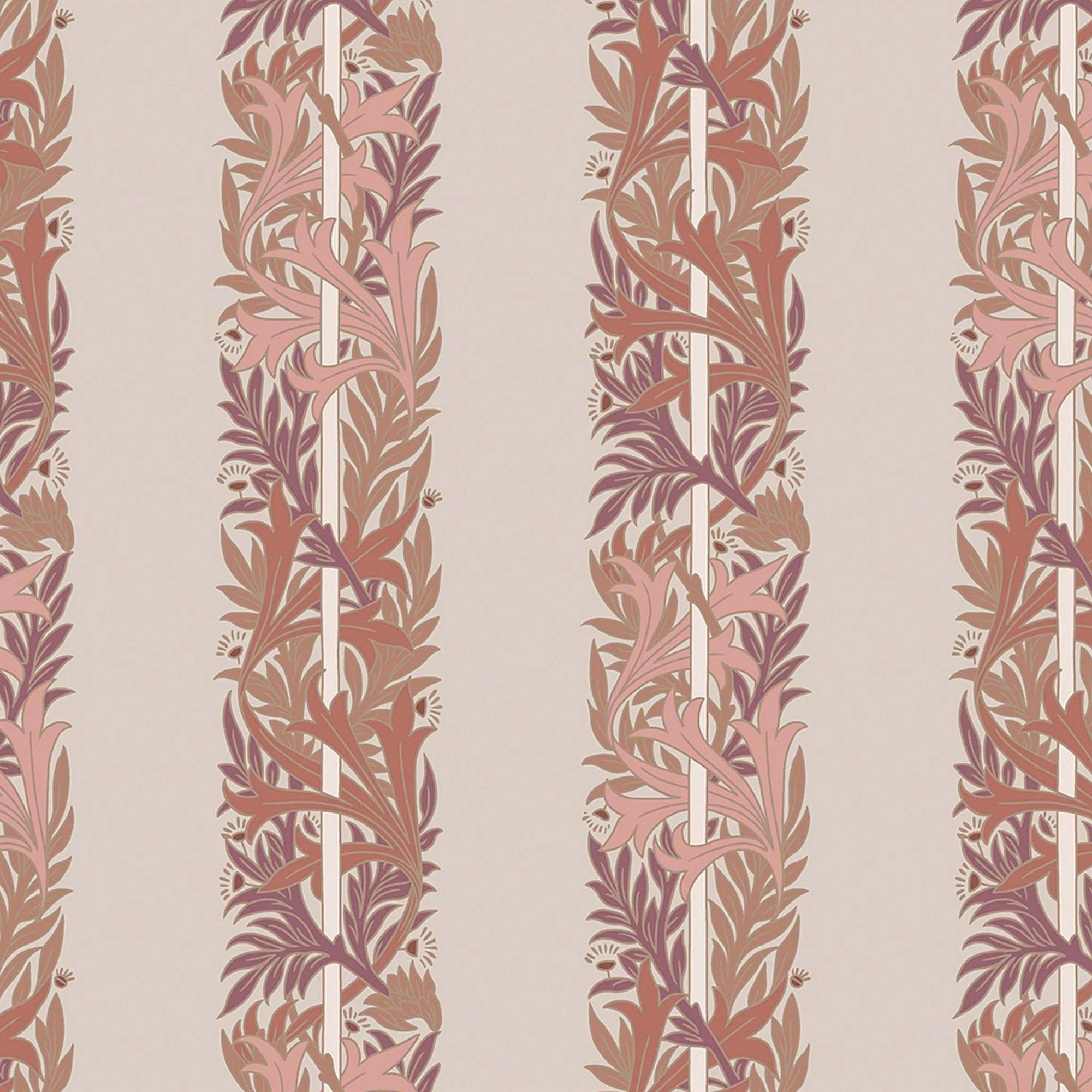 Terracotta - William Morris at Home - Love Is Enough Stripe Wallpaper - 4