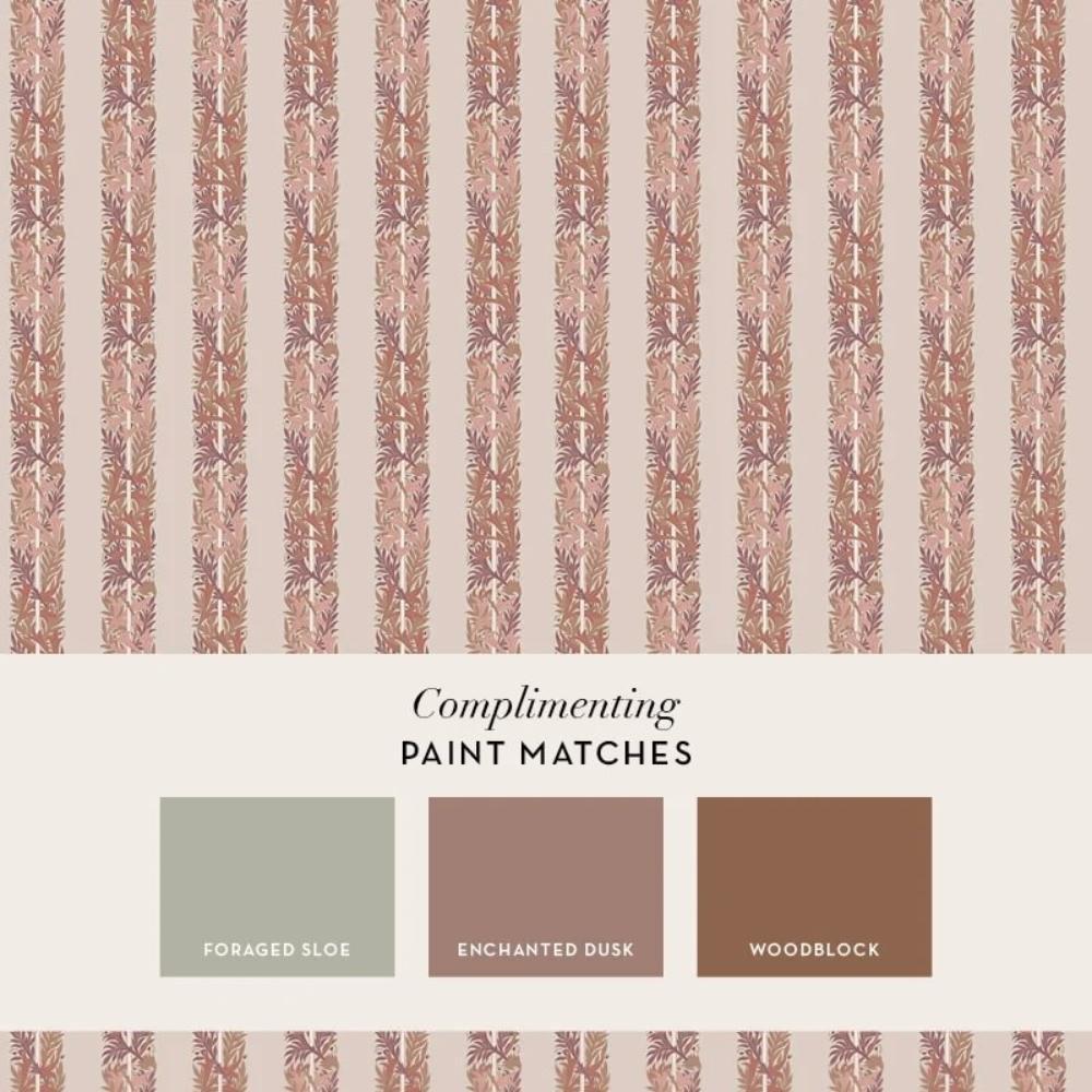 Terracotta - William Morris at Home - Love Is Enough Stripe Wallpaper - 5