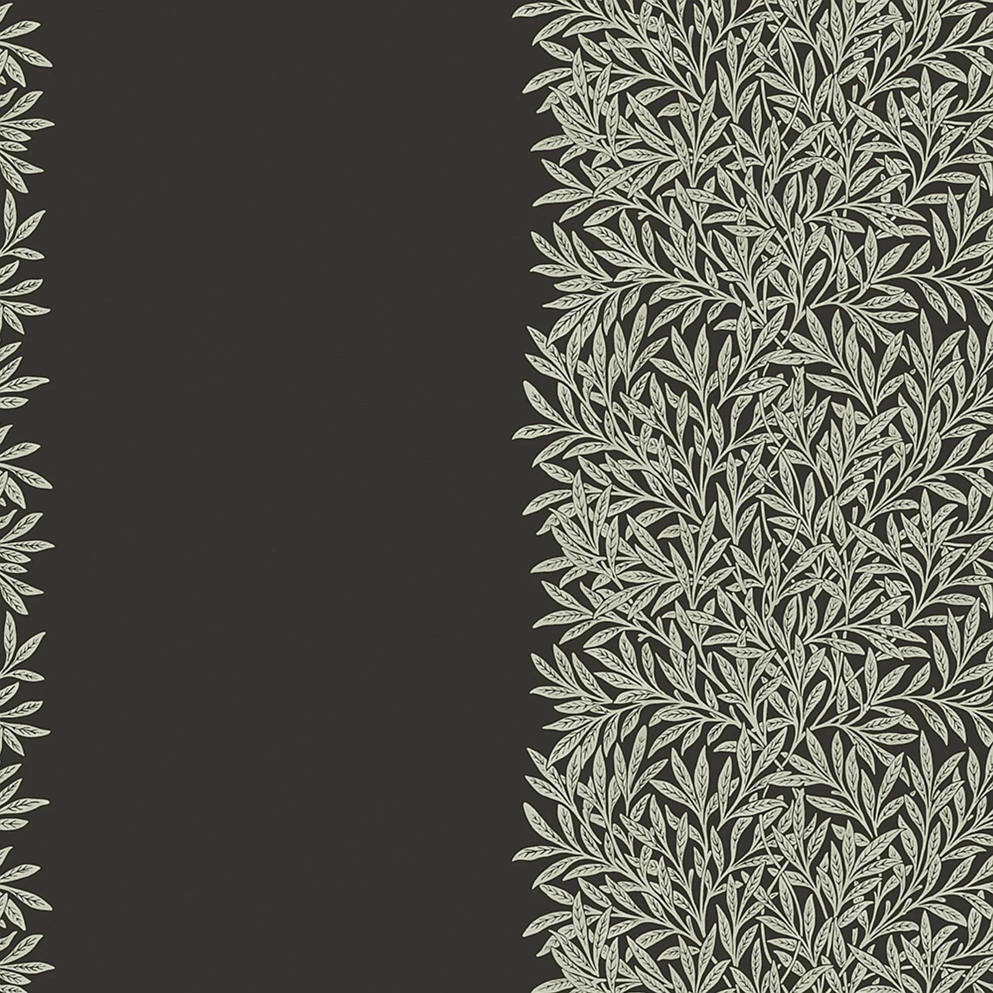 Charcoal - William Morris at Home - Willow Stripe Wallpaper - 4