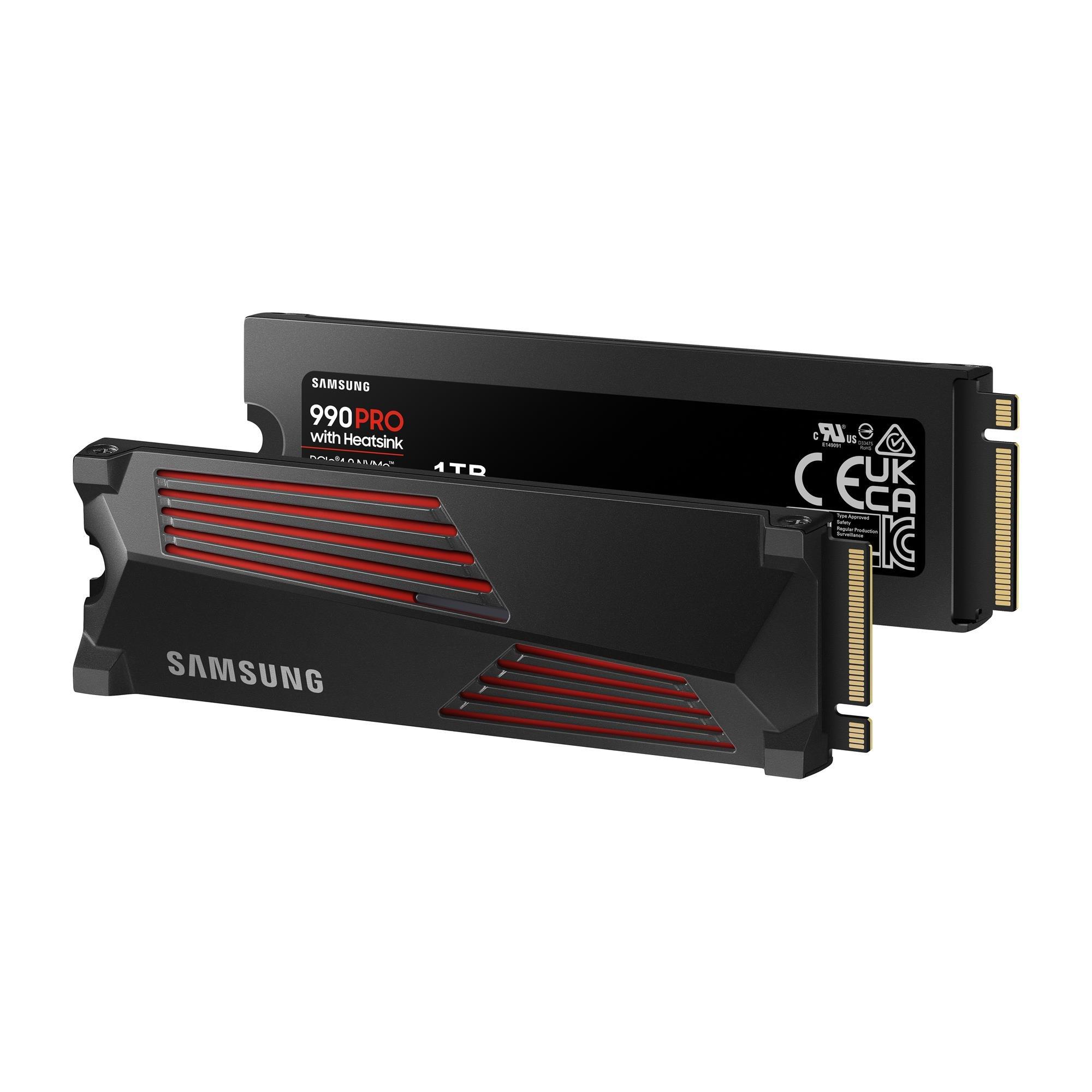 2TB - Samsung - 990 Pro PCIe Gen 4.0 x4, 2TB with Heatsink - 3