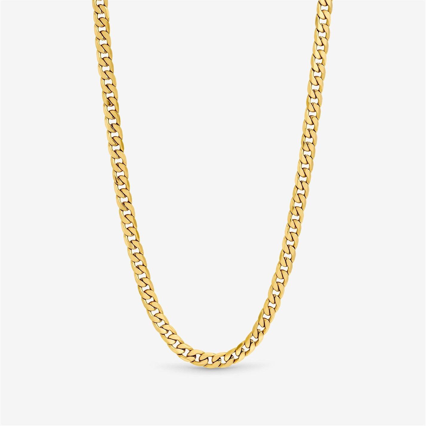 Inicio Mens Waterproof Curb Chain Necklace - Gift Pouch