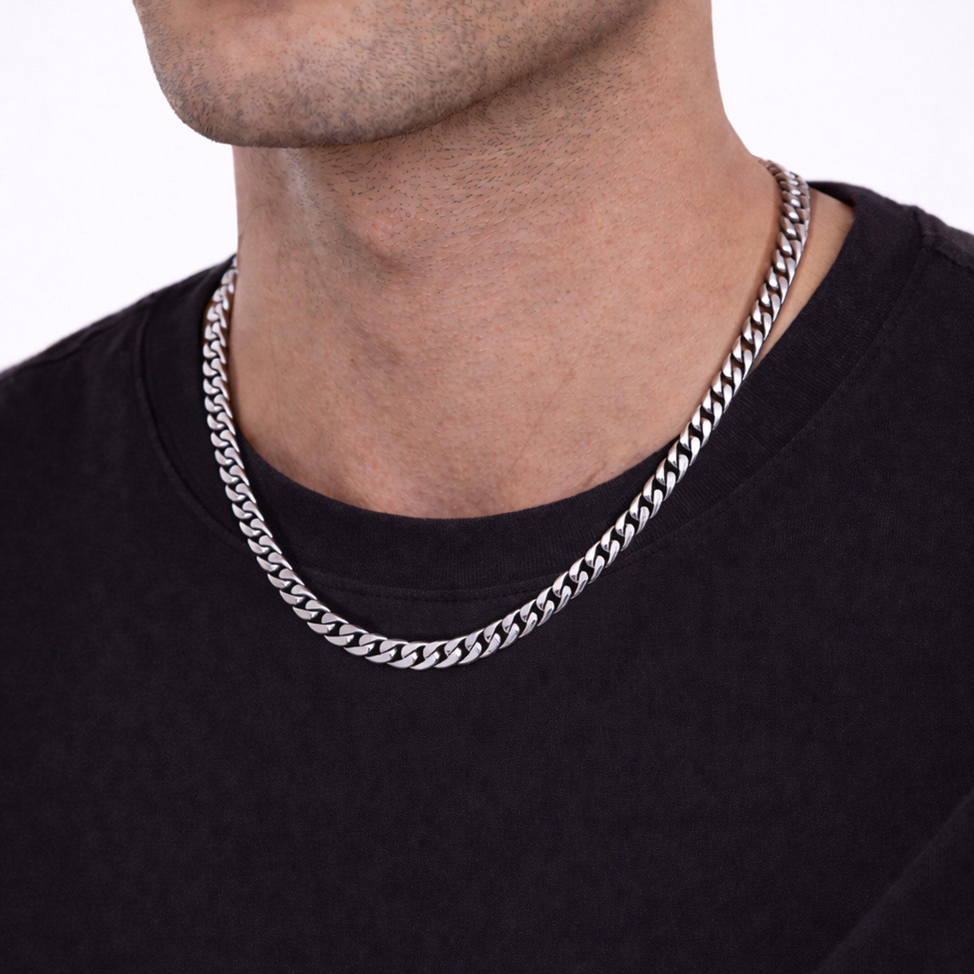 Gold - Inicio - Mens Waterproof Curb Chain Necklace - Gift Pouch - 2