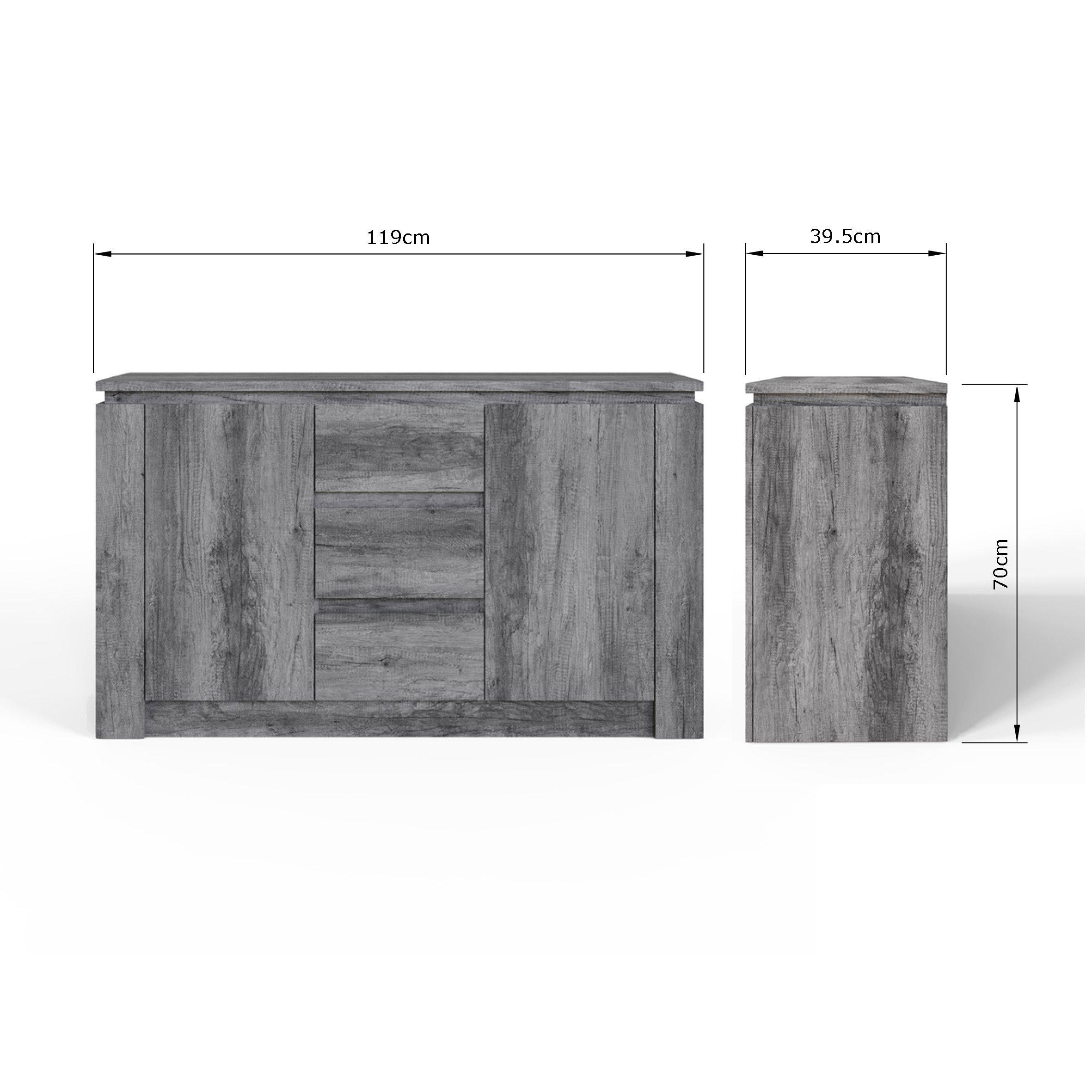 Charcoal Grey - GFW - Canyon  Sideboard Charcoal Grey - 8