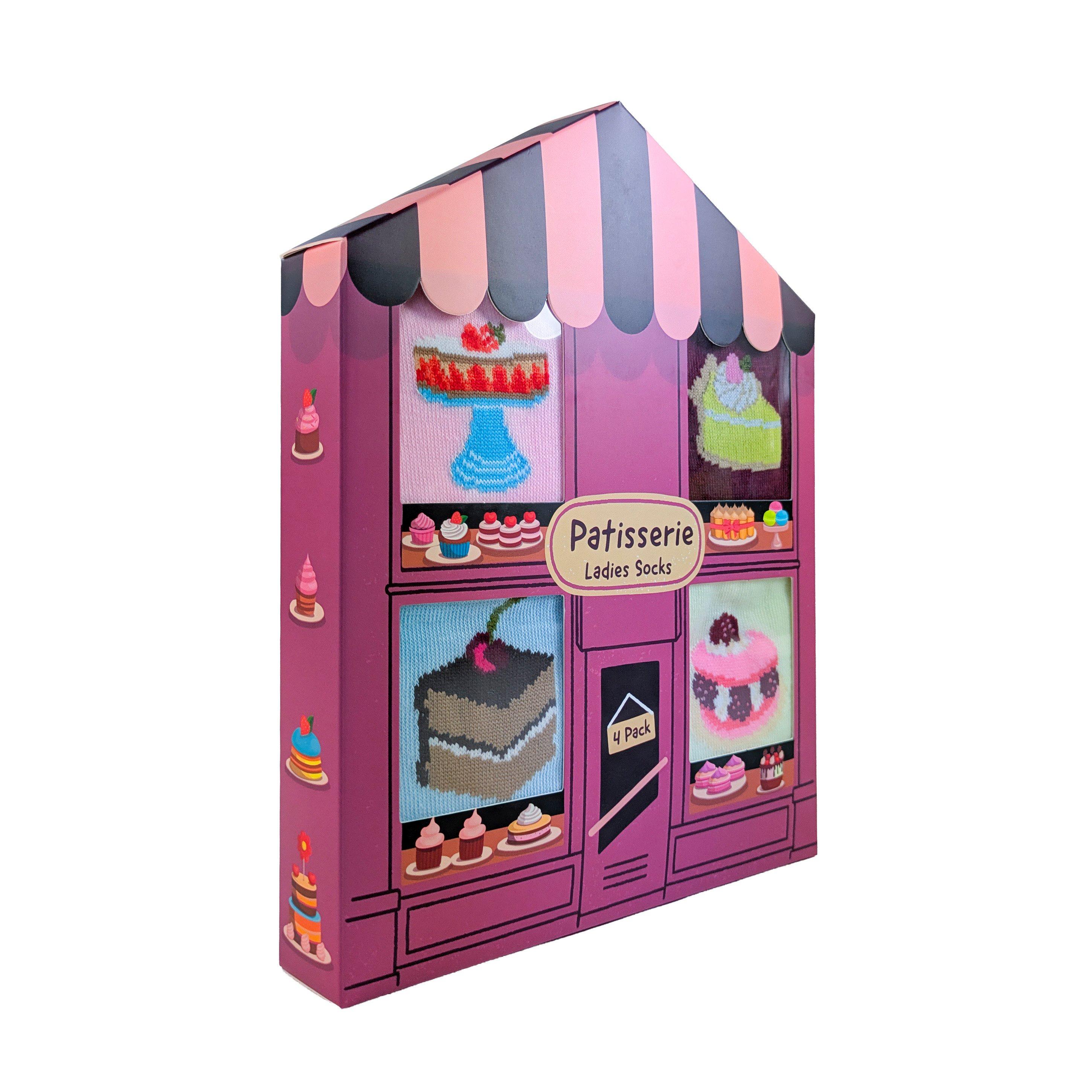 Rosa - Orrsum Sock Company - Ladies Patisserie 4-Pack Socks Gift Box - 1