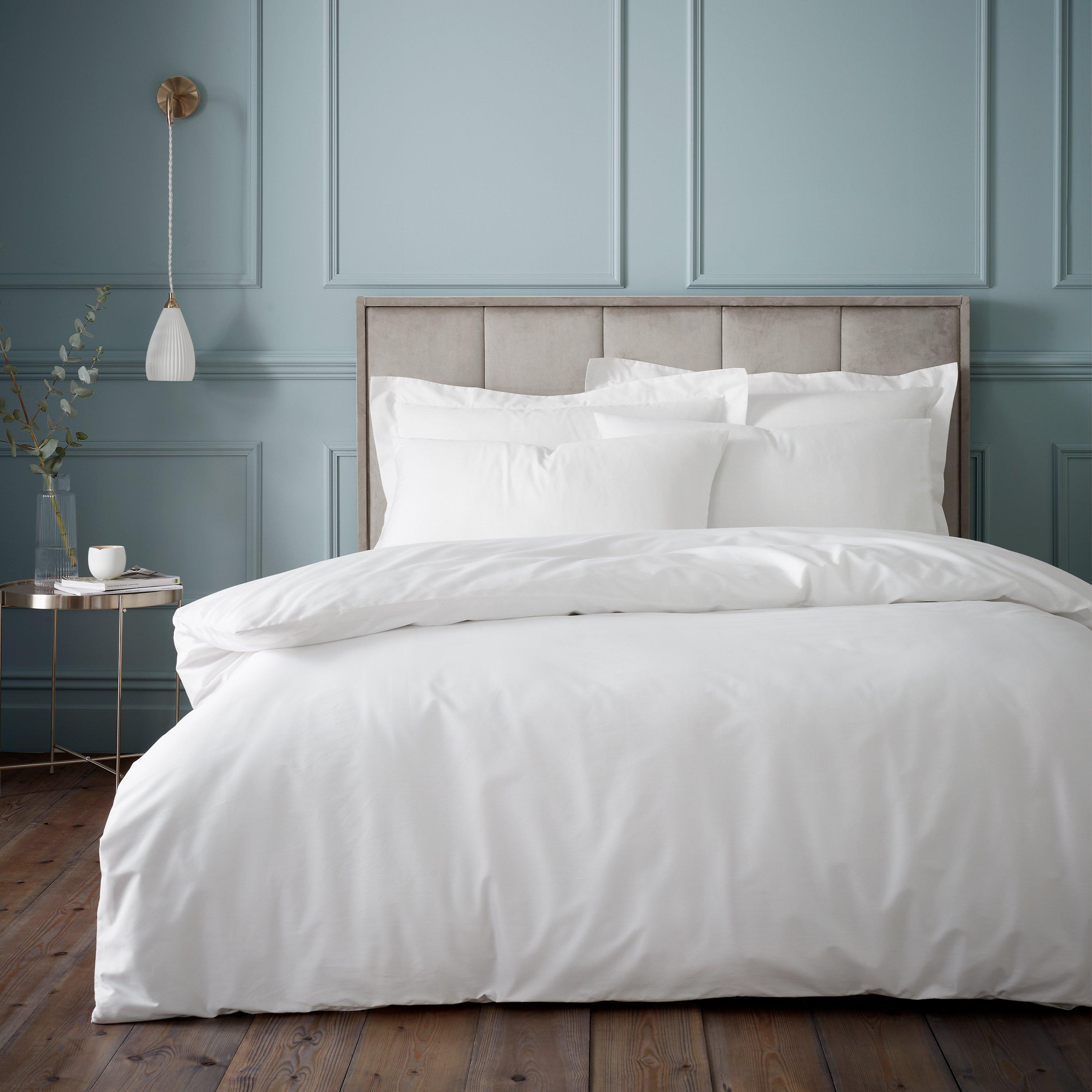 White - Bianca - 180 Thread Count Egyptian Cotton Duvet Cover Set - 1
