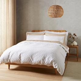 Bianca 180 TC Waffle Cotton Circle Duvet Cover Set
