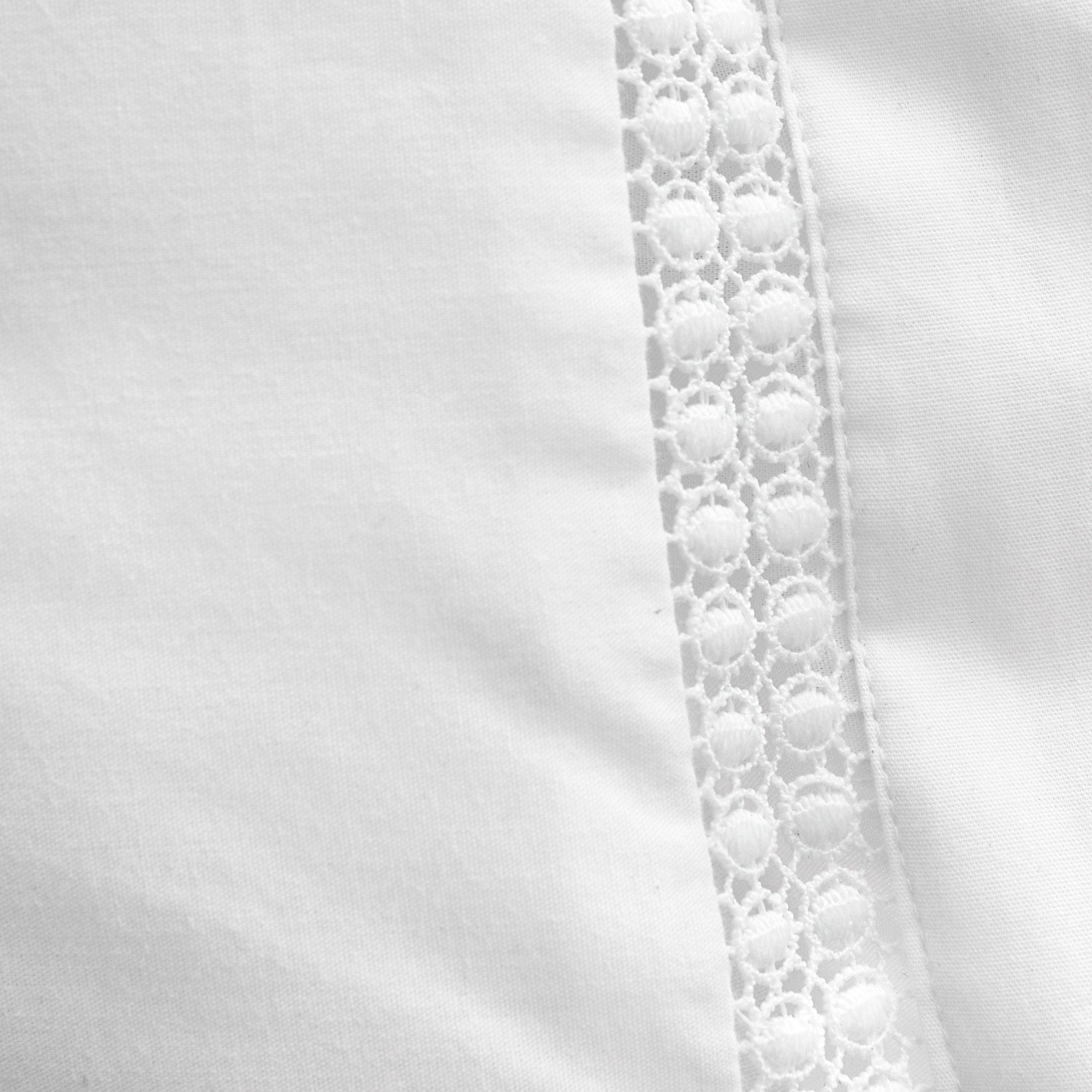 White - Bianca - Oxford Lace Trim 200TC Duvet Cover Set - 4