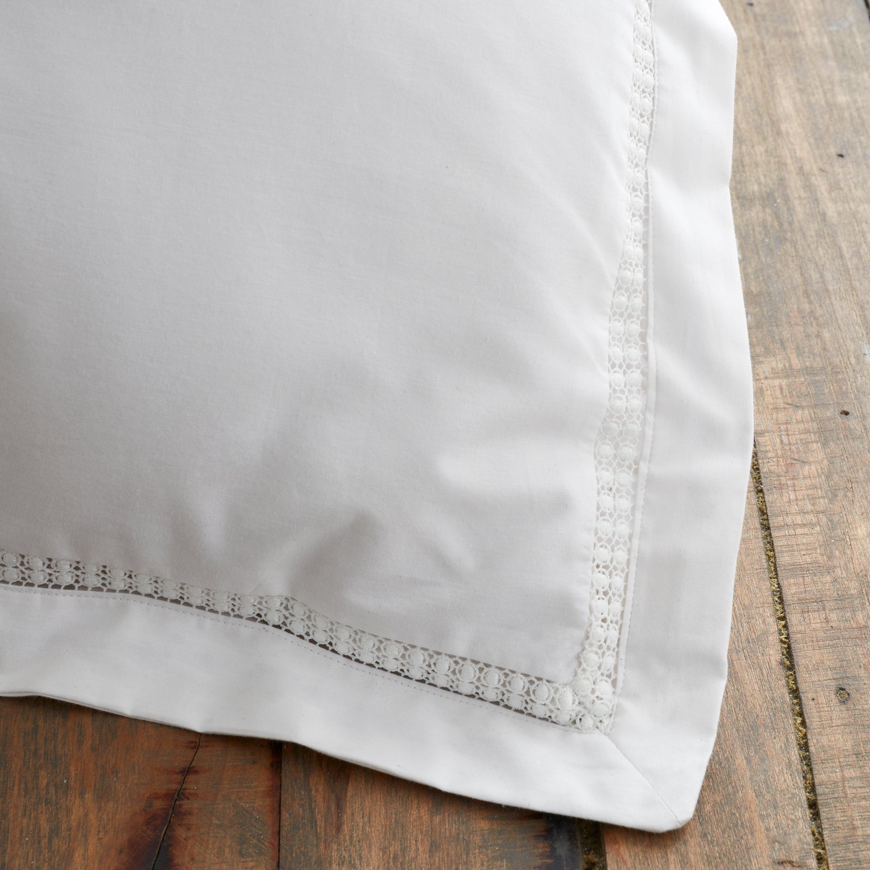 White - Bianca - Oxford Lace Trim 200TC Duvet Cover Set - 5