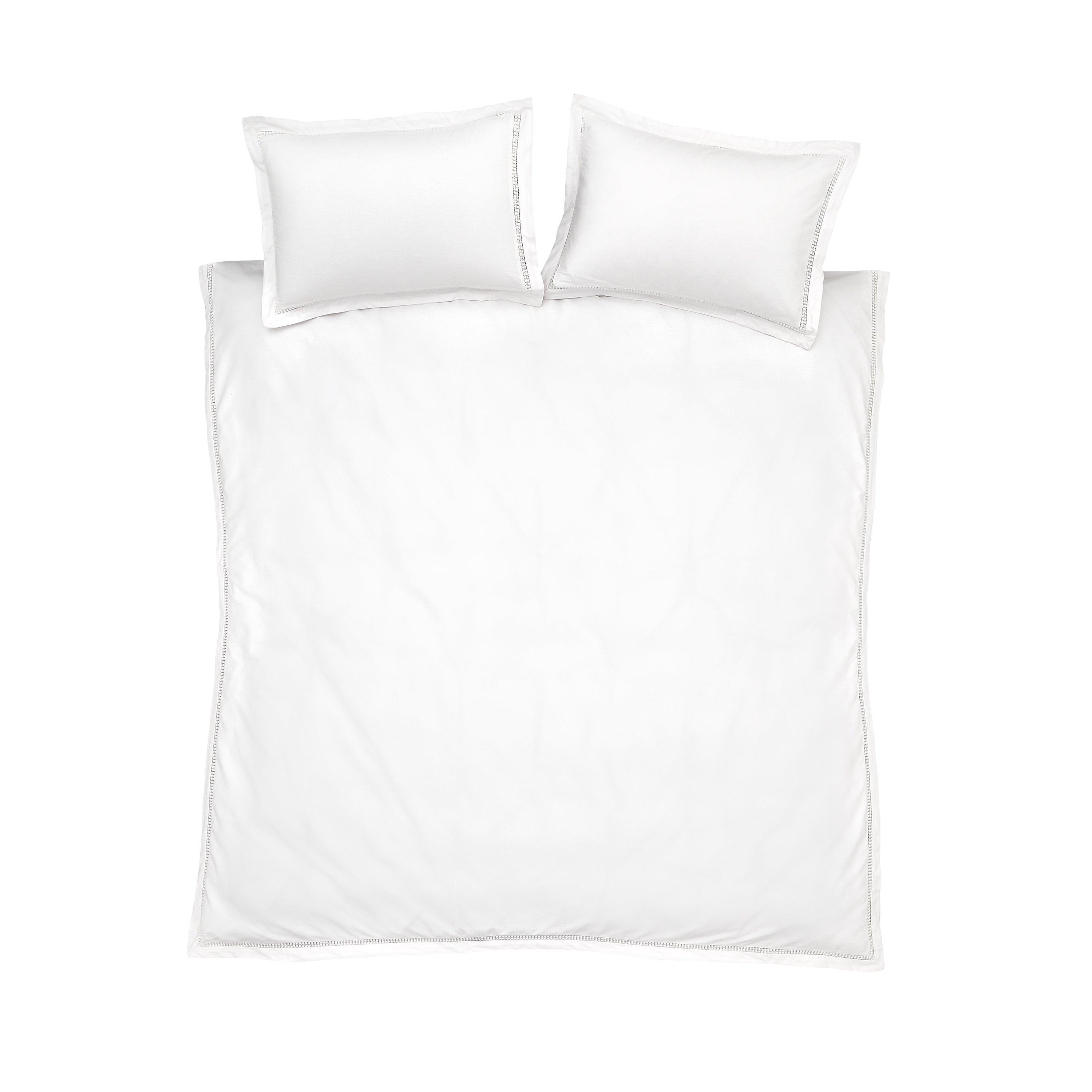 White - Bianca - Oxford Lace Trim 200TC Duvet Cover Set - 6