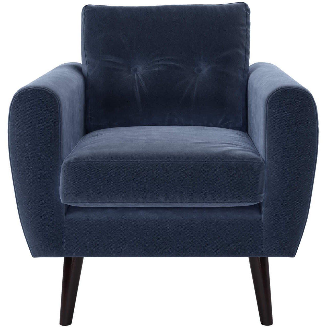 Navy - Jack Wills - Jack Armchair in Velvet - 1