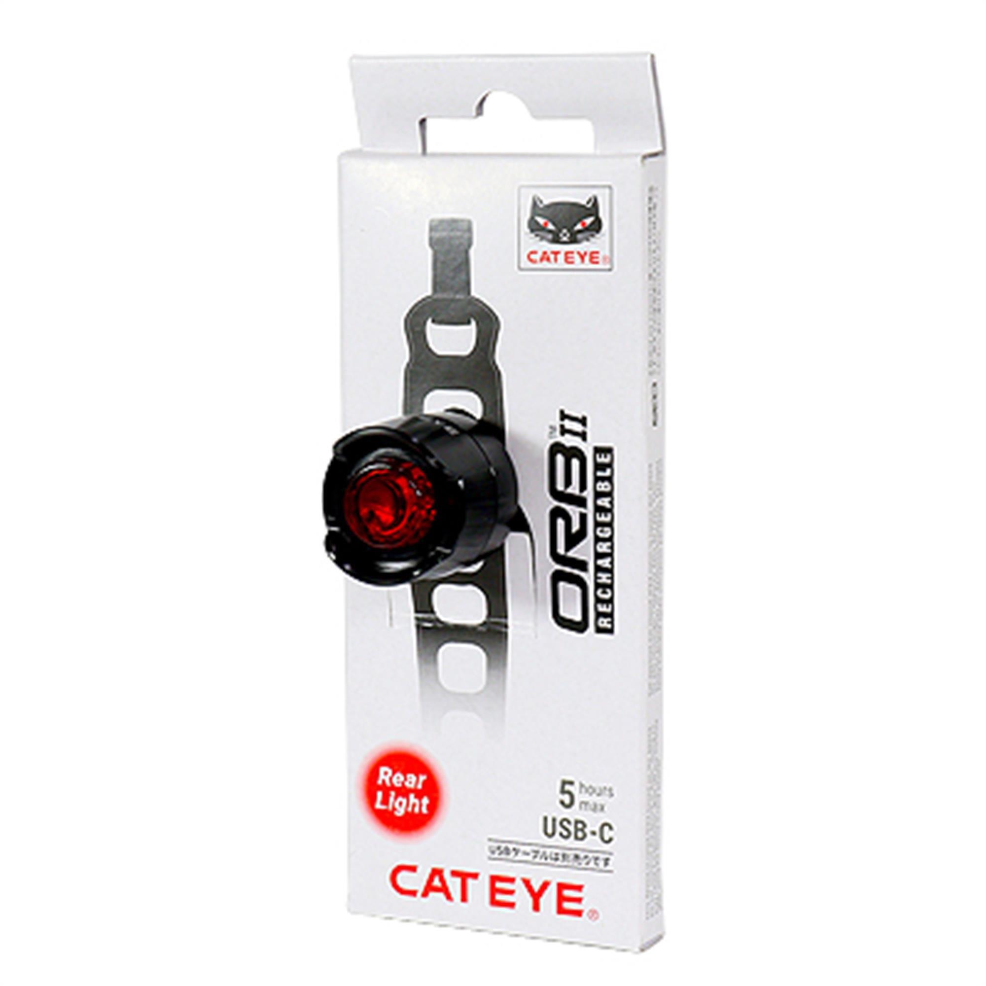 Black - Cateye - Cateye Orb II Rechargable Rear Bike Light - 4