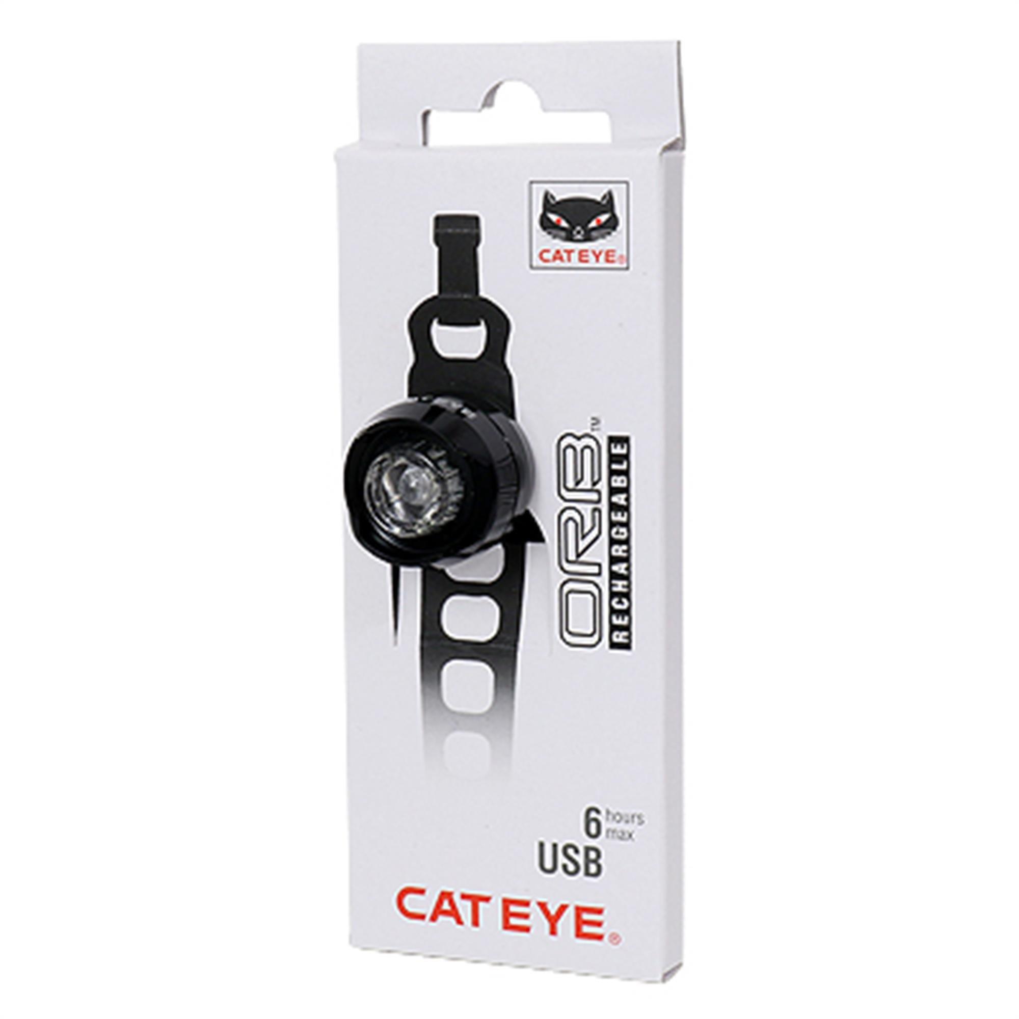 Black - Cateye - Cateye Orb II Rechargable Front Bike Light - 4