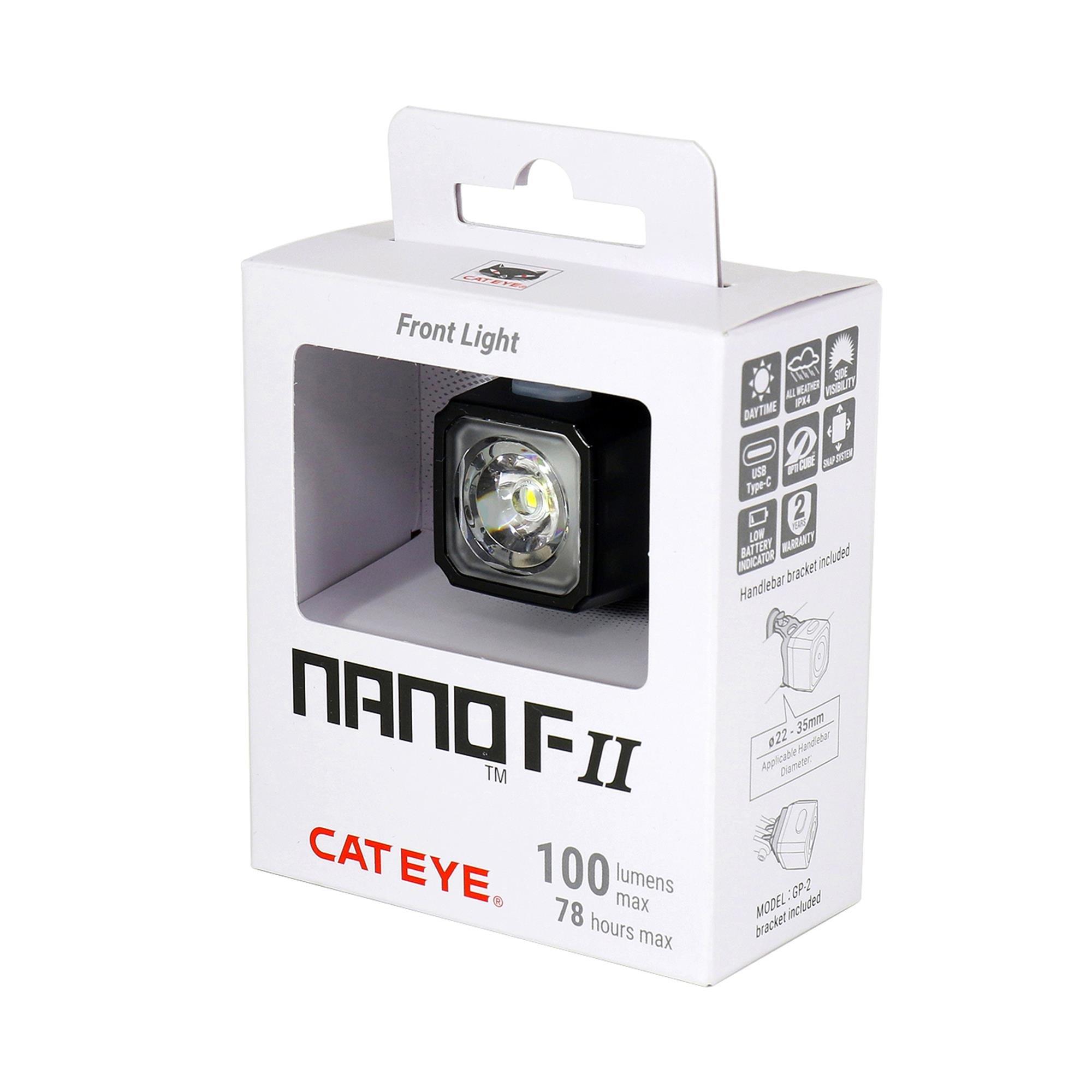 Black - Cateye - Cateye Nano-F II Front Bike Light - 3
