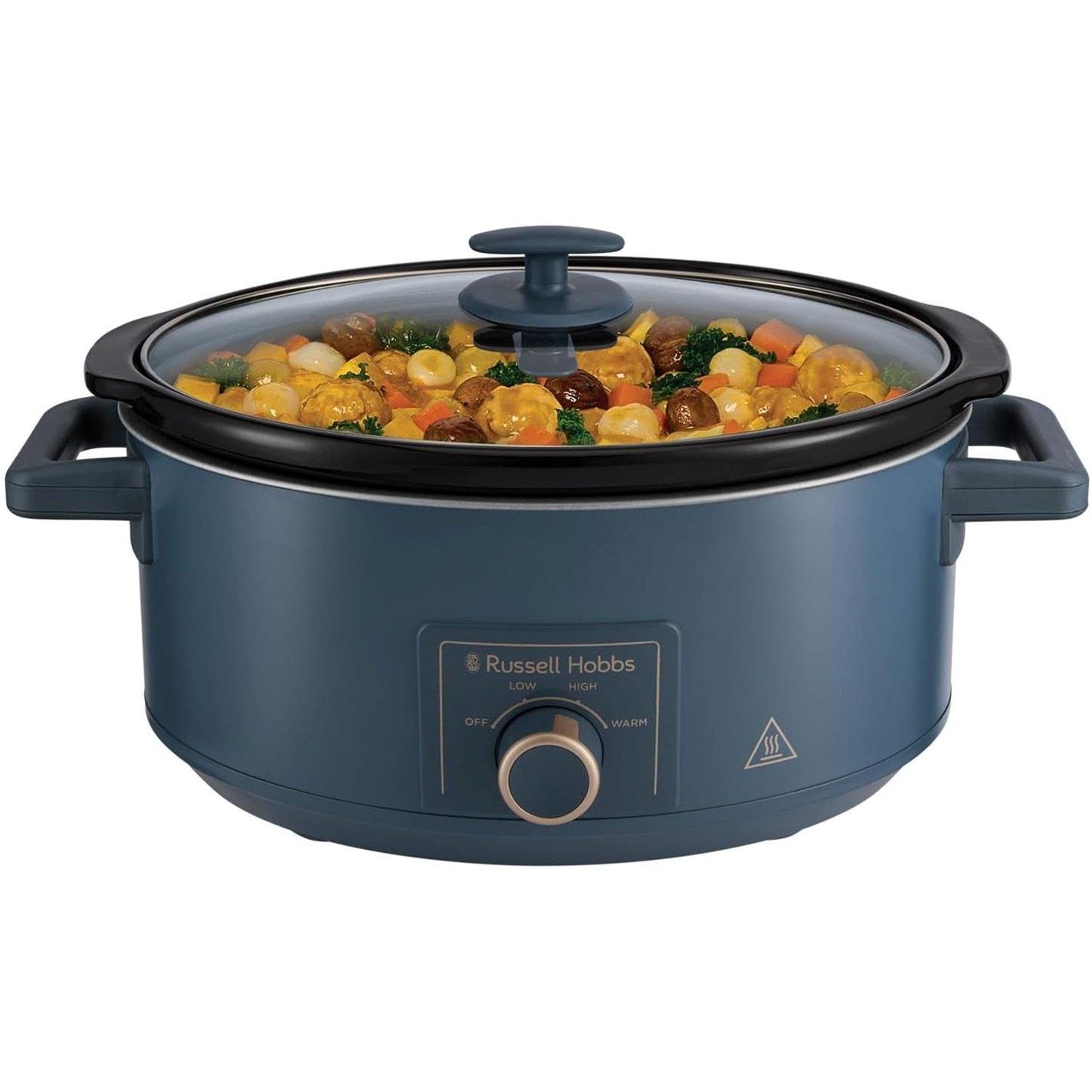 Navy - Russell Hobbs - 7L Slow Cooker Soft Navy - 1