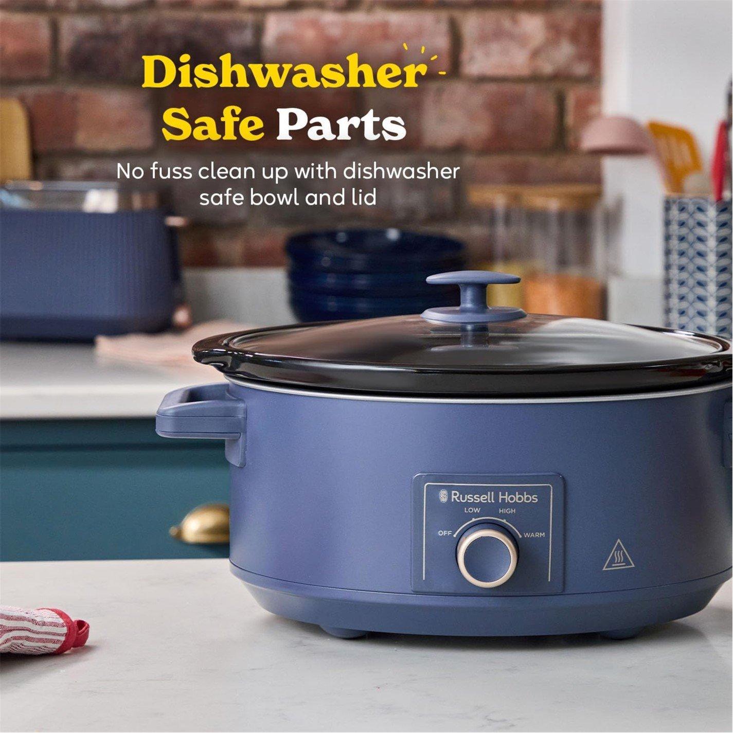 Navy - Russell Hobbs - 7L Slow Cooker Soft Navy - 2