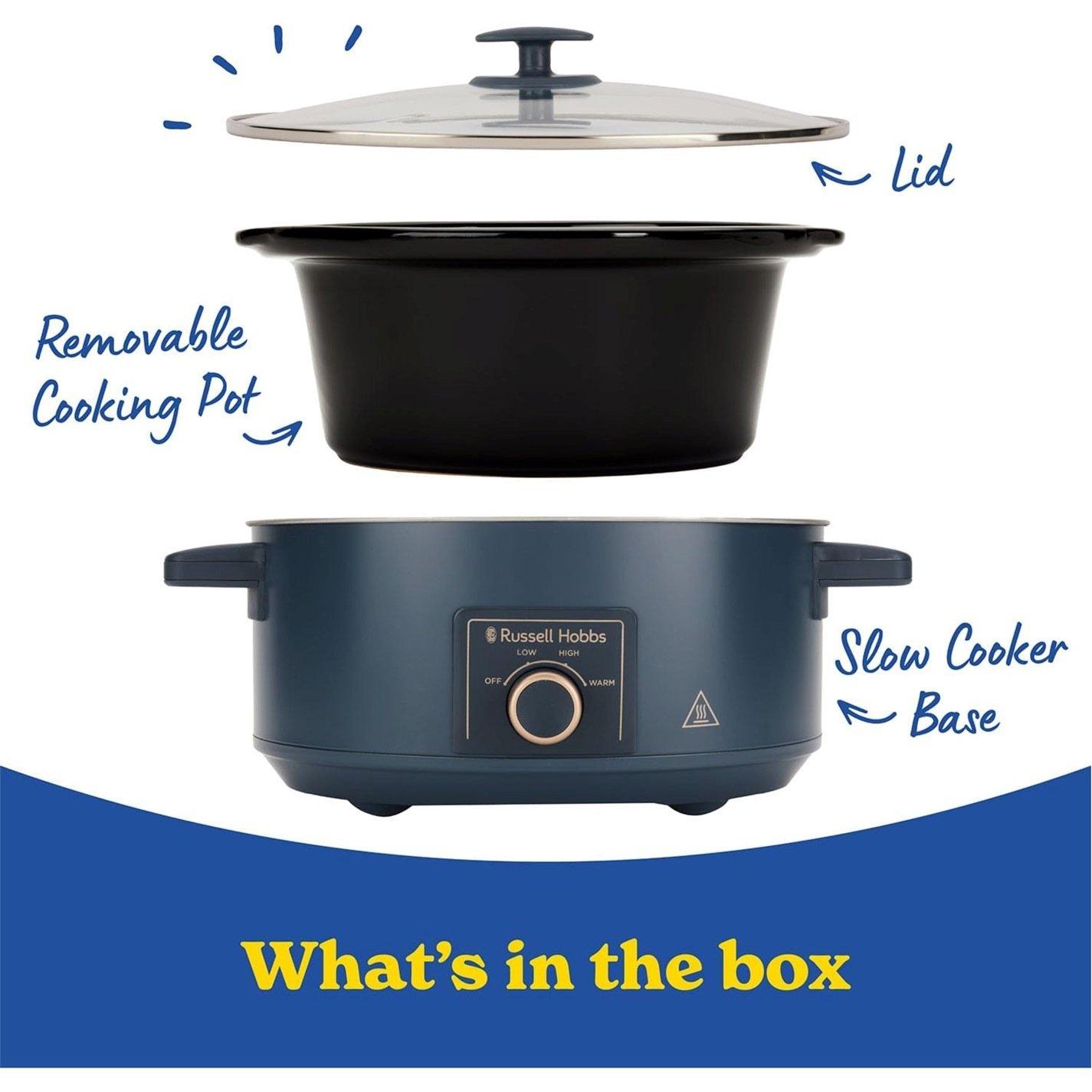 Navy - Russell Hobbs - 7L Slow Cooker Soft Navy - 6