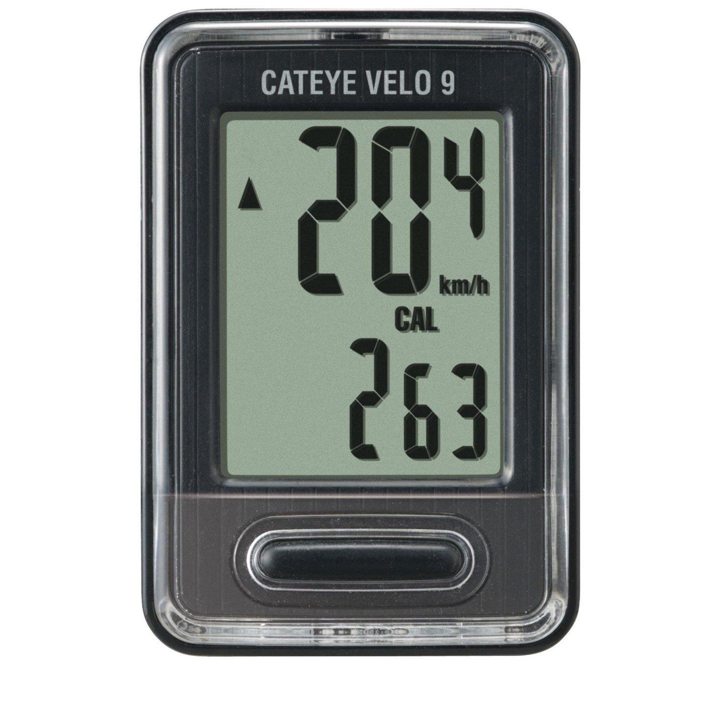 Black - Cateye - Velo 9 Wired Cycle Computer - 1
