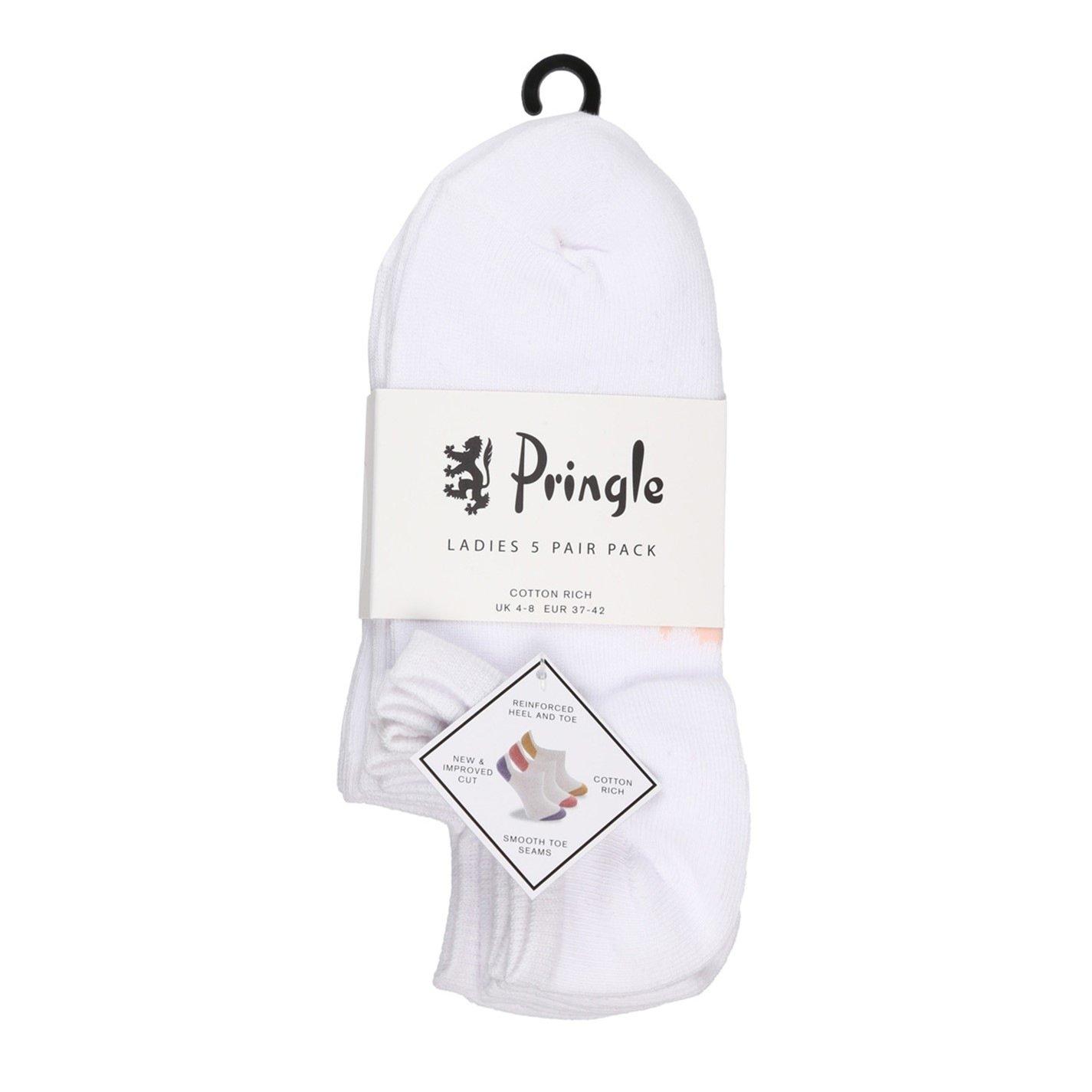 White - Pringle - Women's Trainer Socks - 3