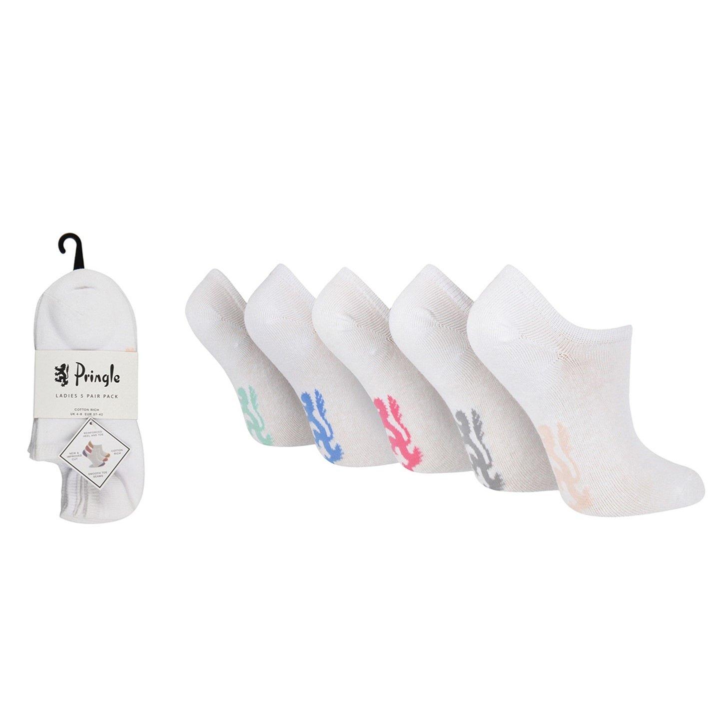 White - Pringle - Women's Trainer Socks - 4