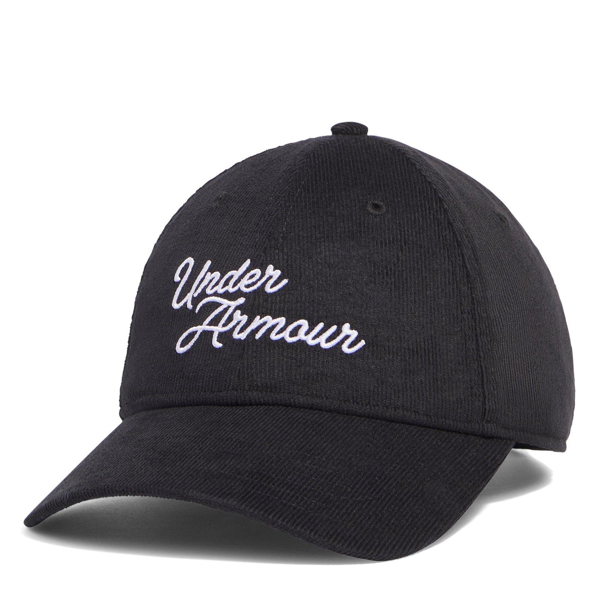 Under Armour  Adults Sportstyle Corduroy Adjustable Baseball Cap - Black - Mens