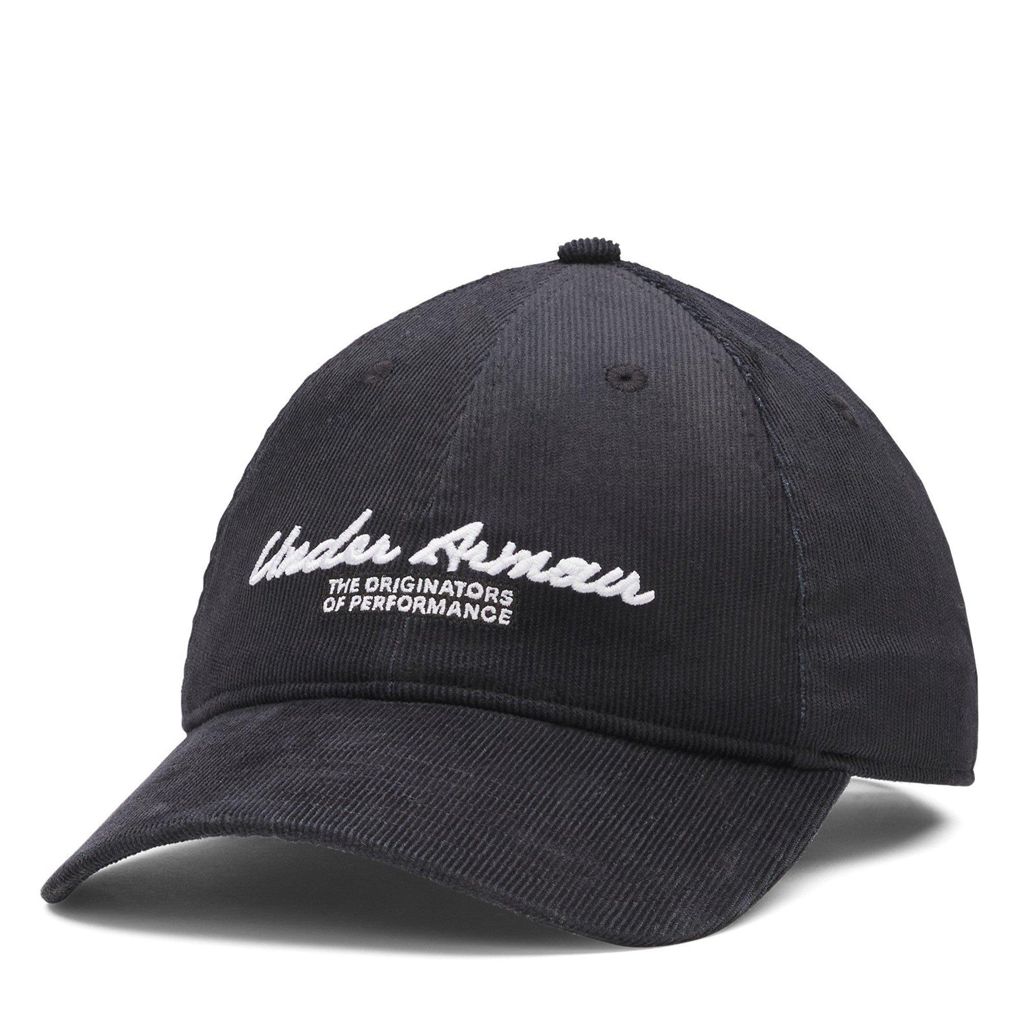 Under Armour  Adults Sportstyle Corduroy Adjustable Baseball Cap - Black - Mens