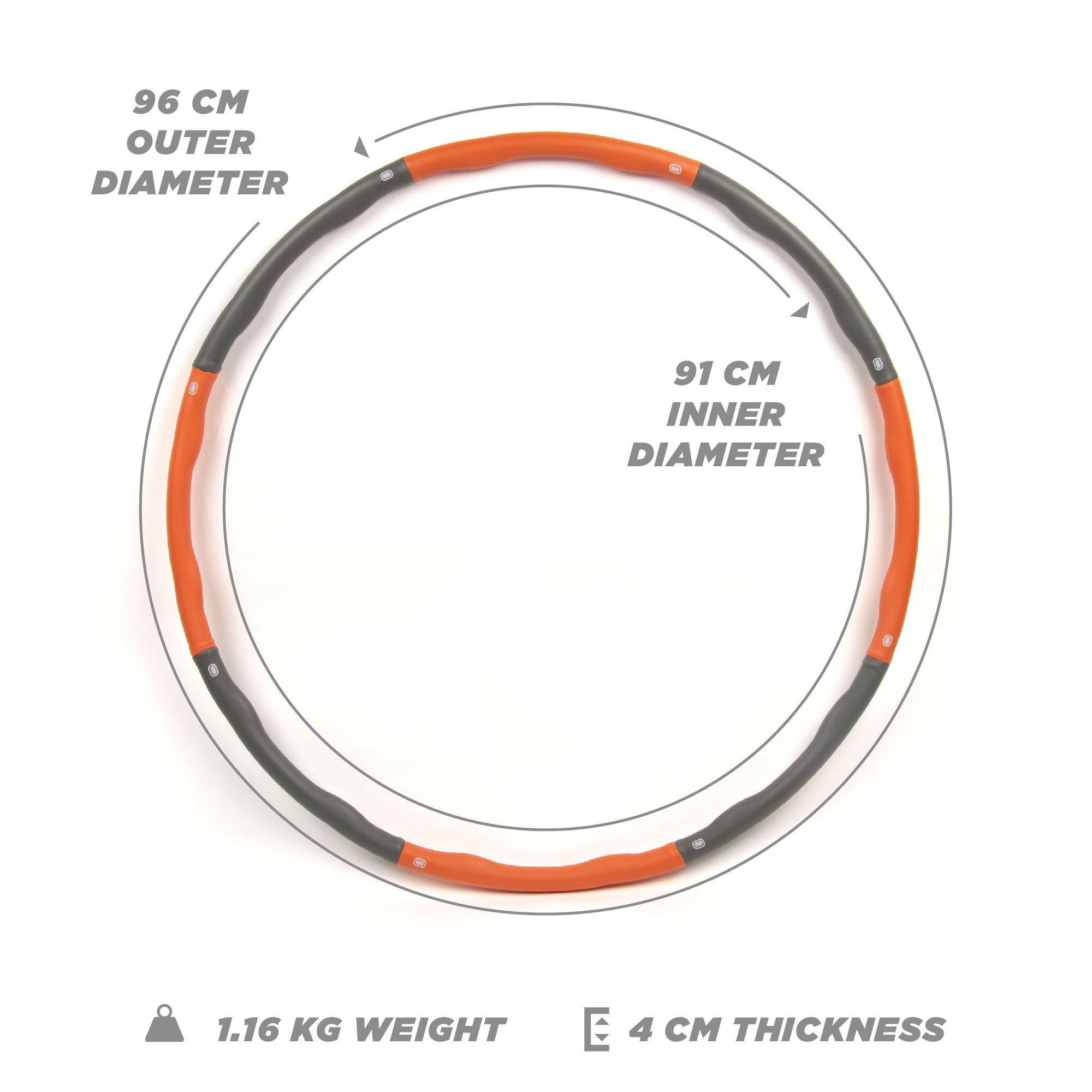 Black - Phoenix Fitness - Phoenix Fitness Black Weighted Hula Hoop - 5