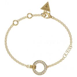 Guess Ladies Guess Gold Plated Pave Circle Bracelet