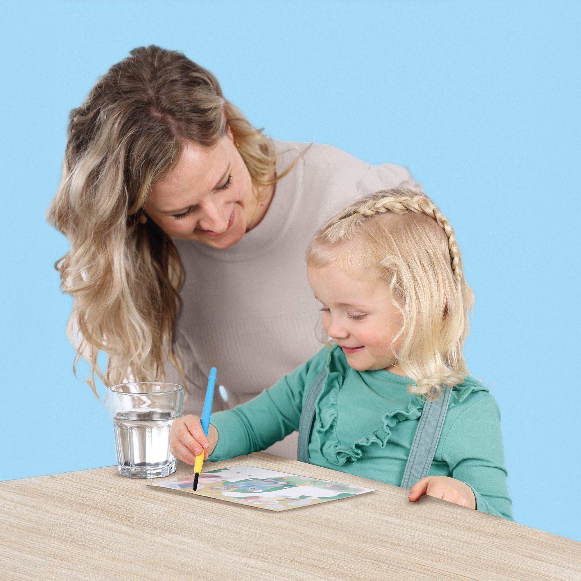 Multi - SES Creative - Colouring with water book with water brush - Farm - 3