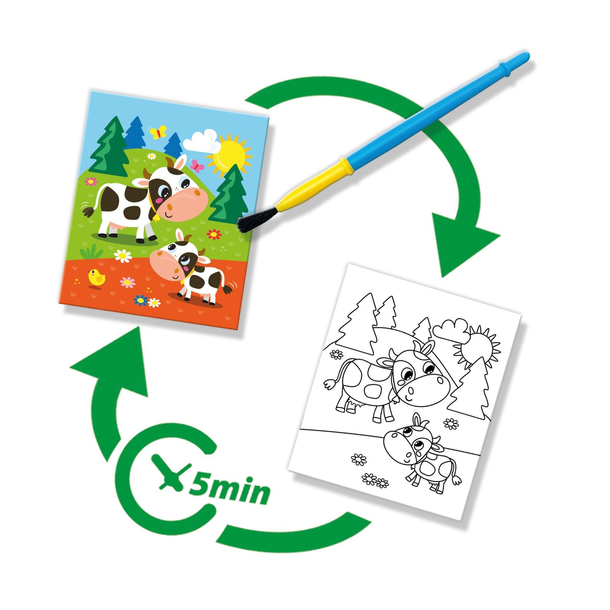 Multi - SES Creative - Colouring with water book with water brush - Farm - 5
