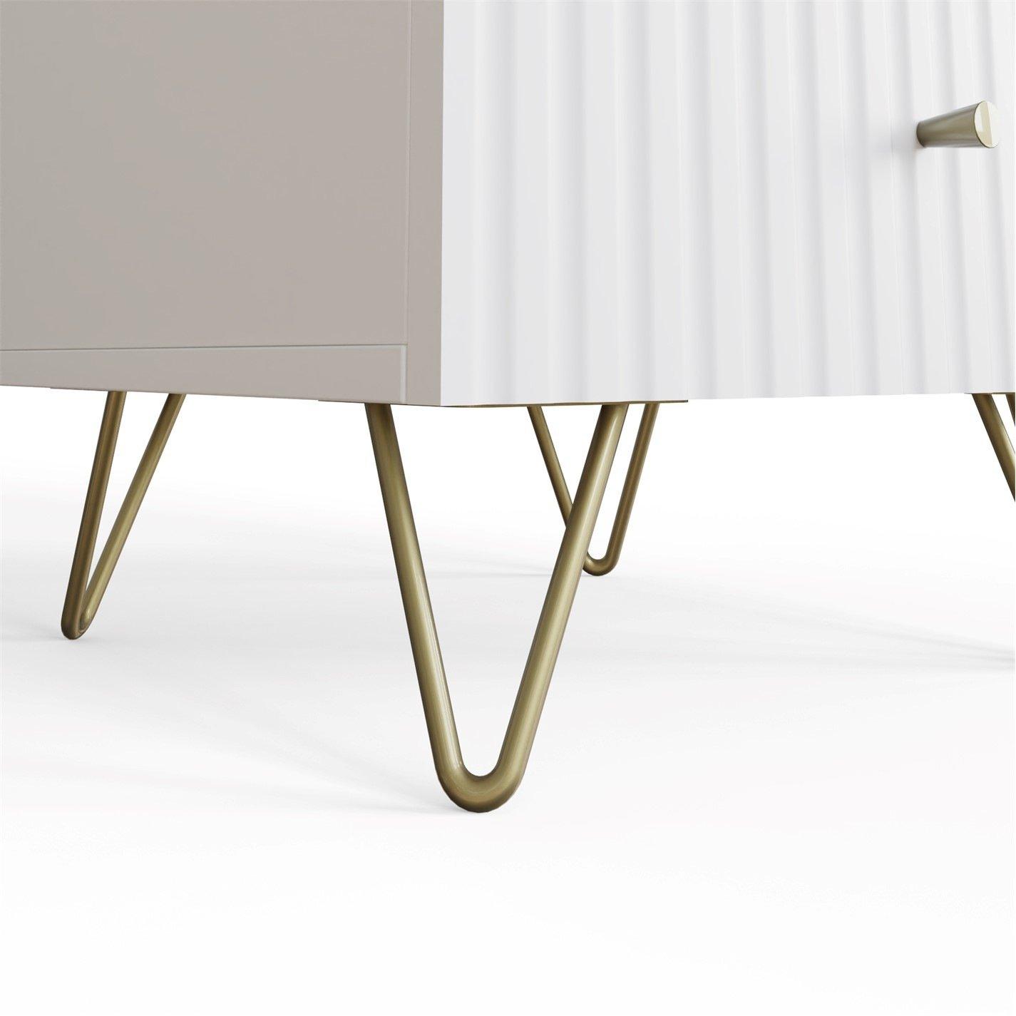 White - GFW - Thalia 2 Drawer Bedside Table - 5