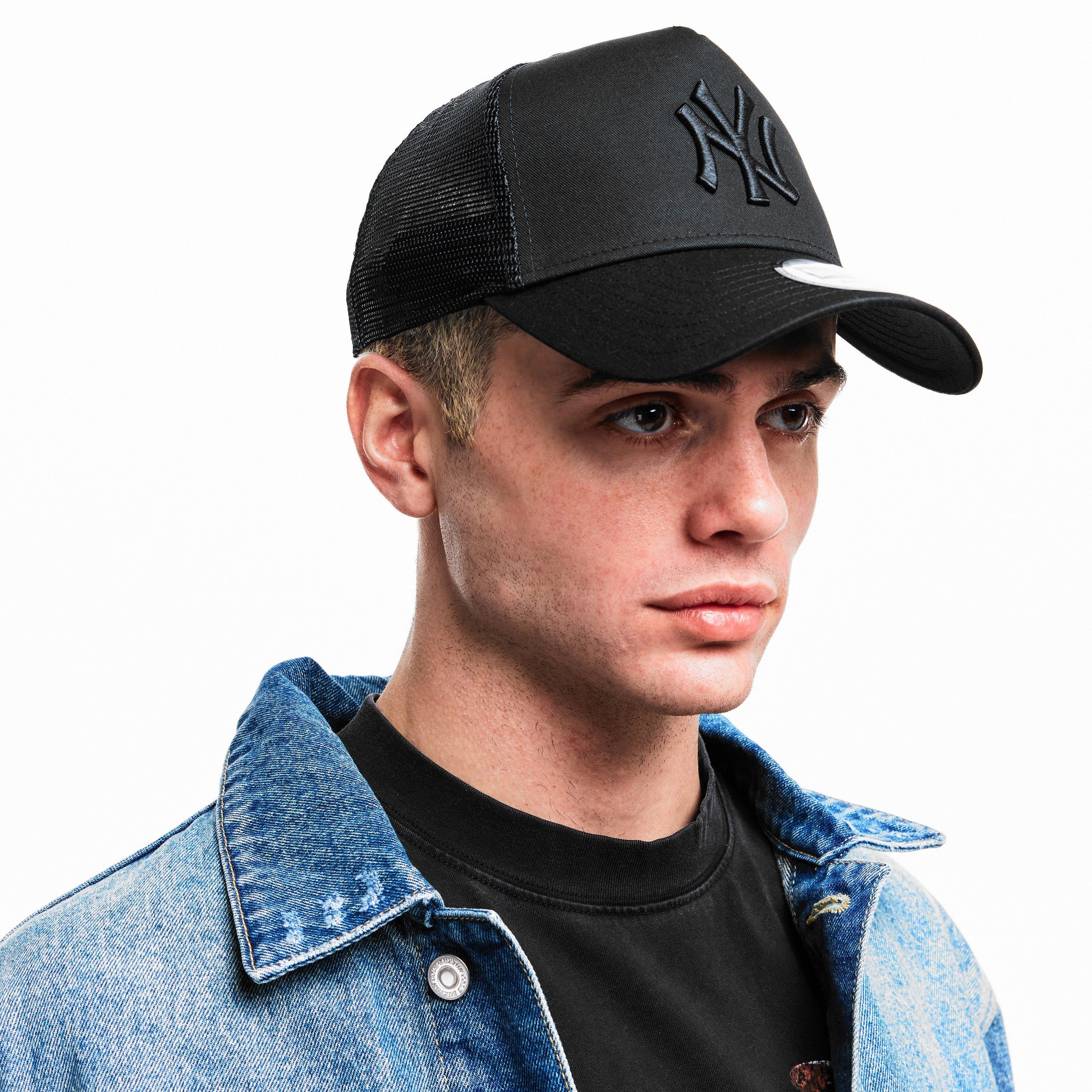 Black - New Era - Men's A Frame Adjustable Trucker Baseball Cap - 3