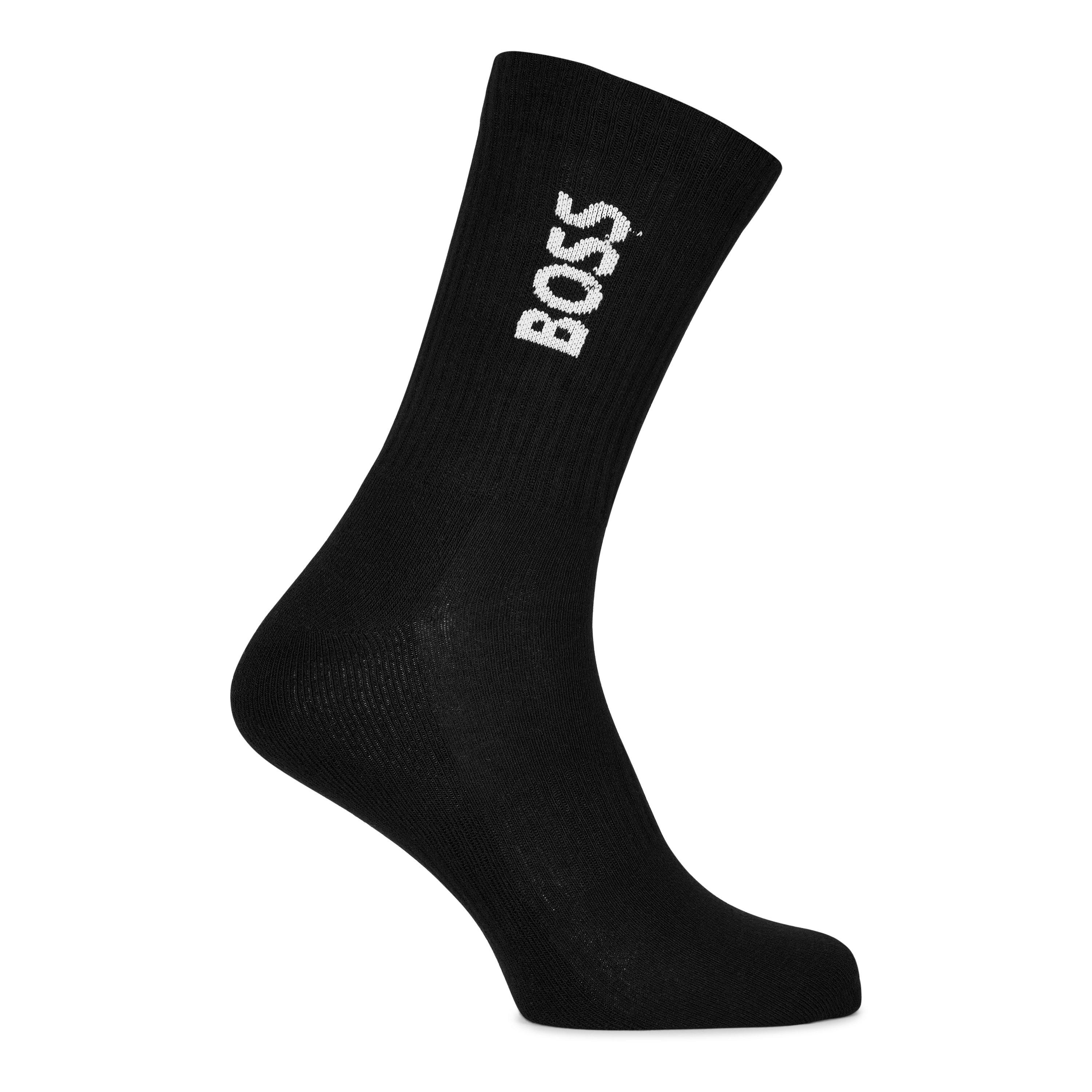 Black 001 - Boss - Mens BOSS Bodywear 3 Pack Socks with Logo Detail (Crew) - 1