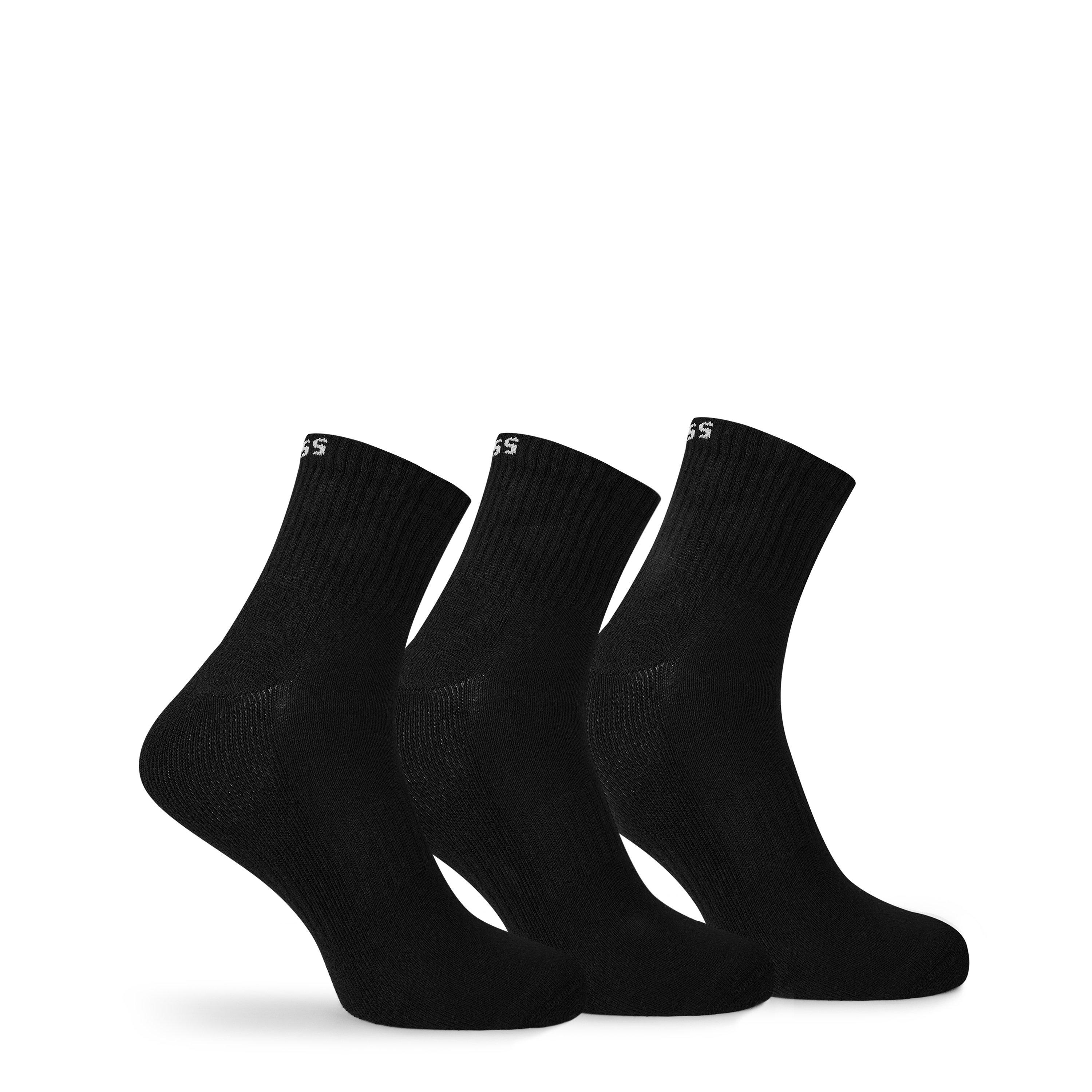 Boss Men's 3-Pack Quarter Sock - Black 001 - 9-11
