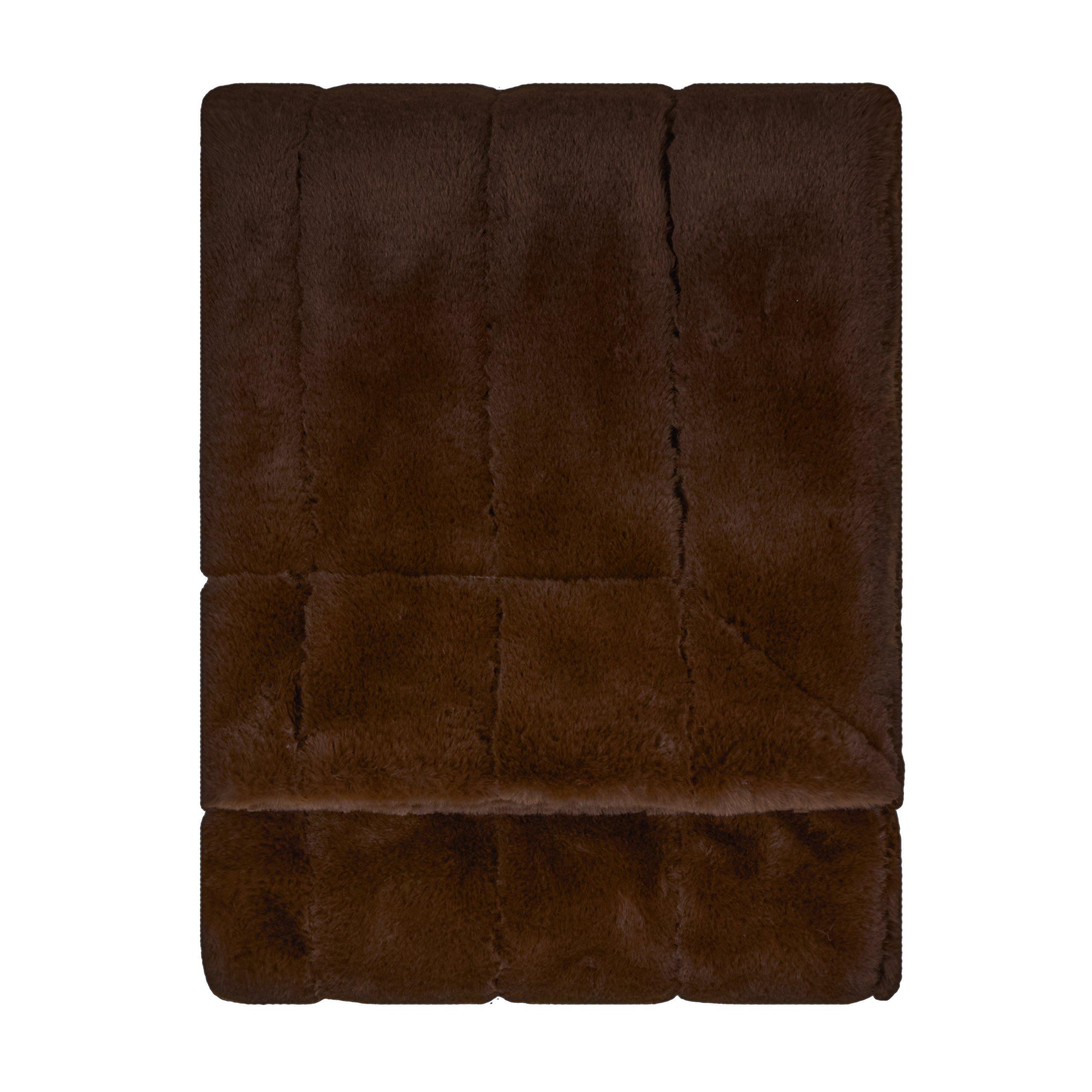 Brown - Paoletti - Empress Faux Fur Throw - 1
