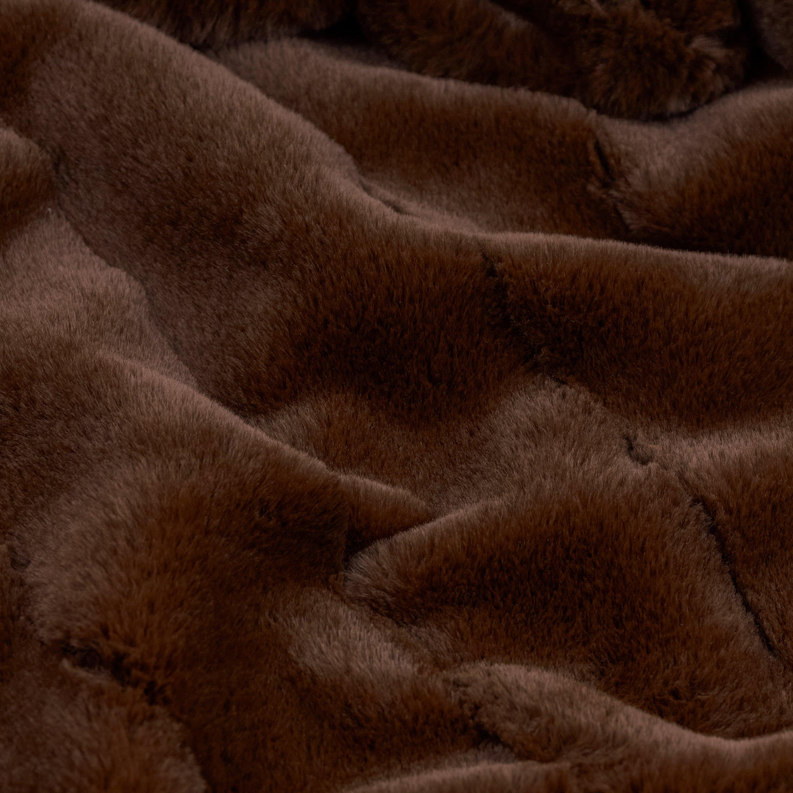 Brown - Paoletti - Empress Faux Fur Throw - 2
