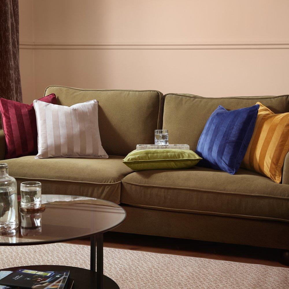 Midnight - Yard - Regency Stripe Velvet Cushion - 3