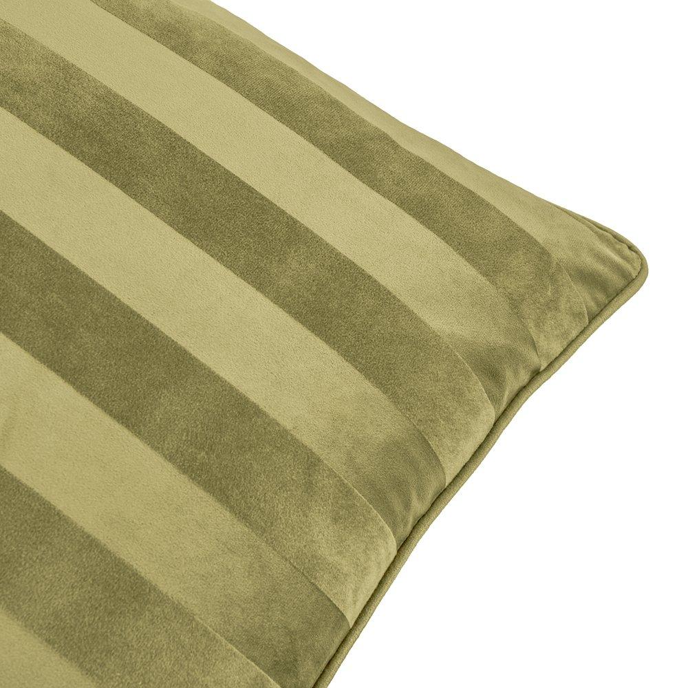Olive - Yard - Regency Stripe Velvet Cushion - 2