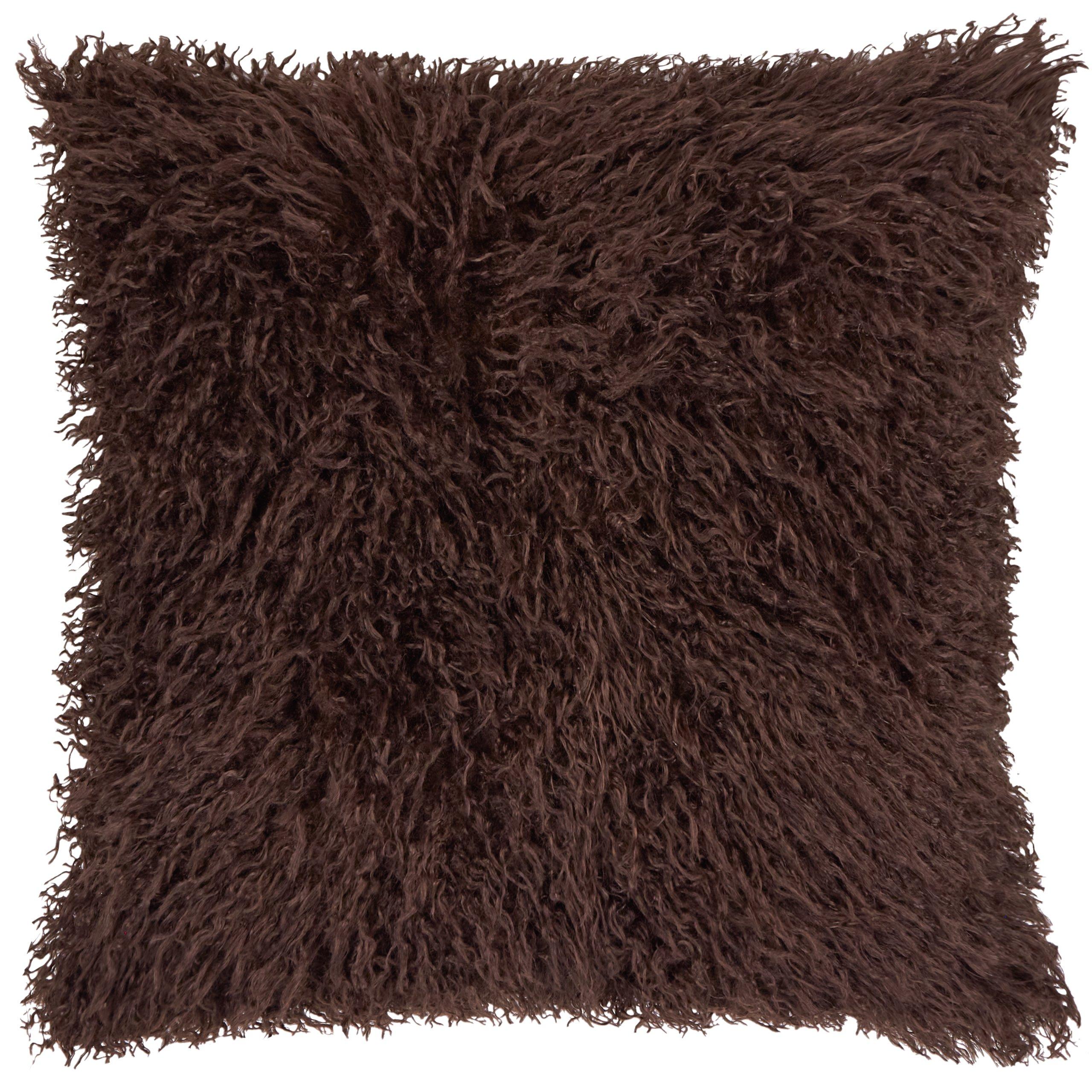 Chocolate - Furn - Rowan Faux Fur Cushion - 1