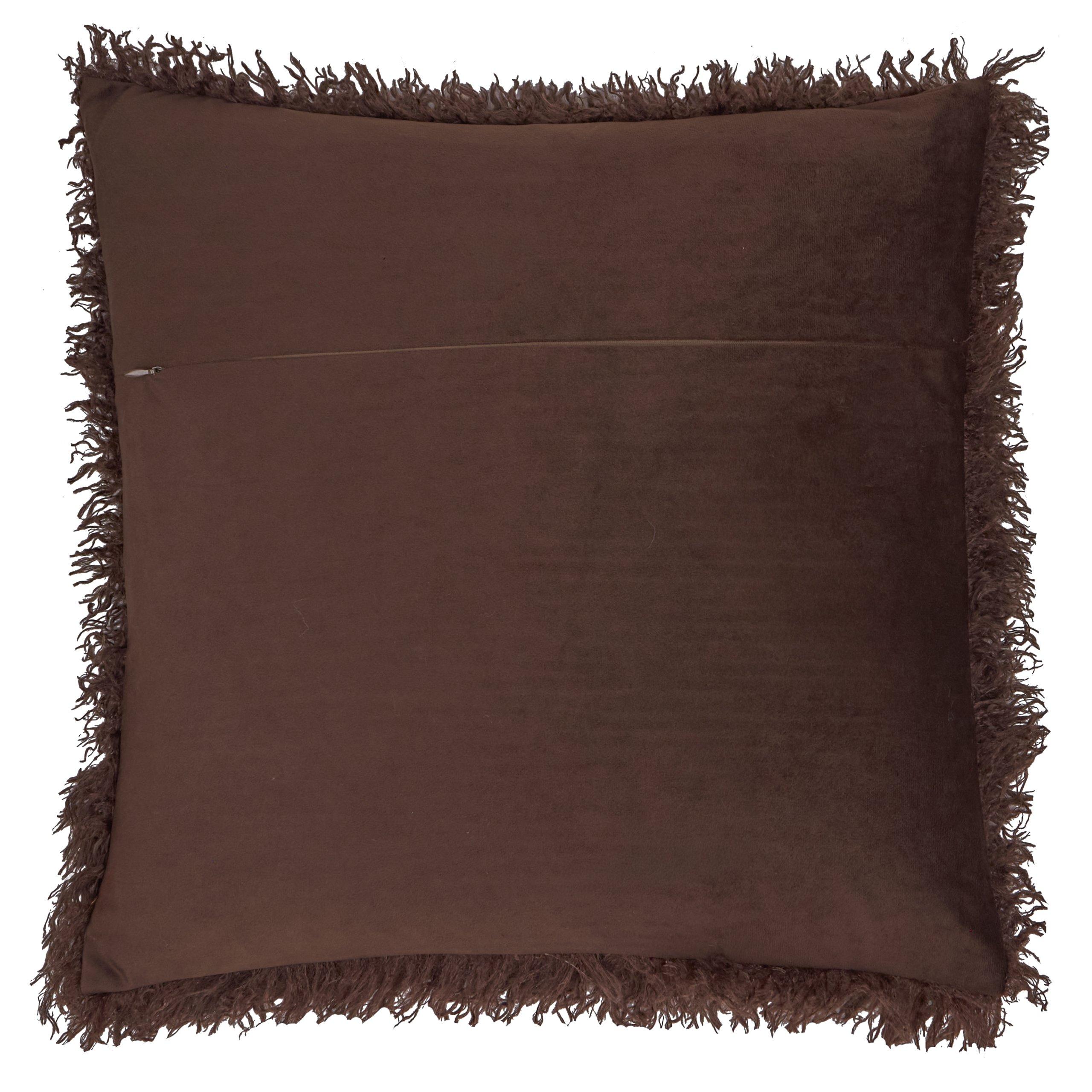 Chocolate - Furn - Rowan Faux Fur Cushion - 2