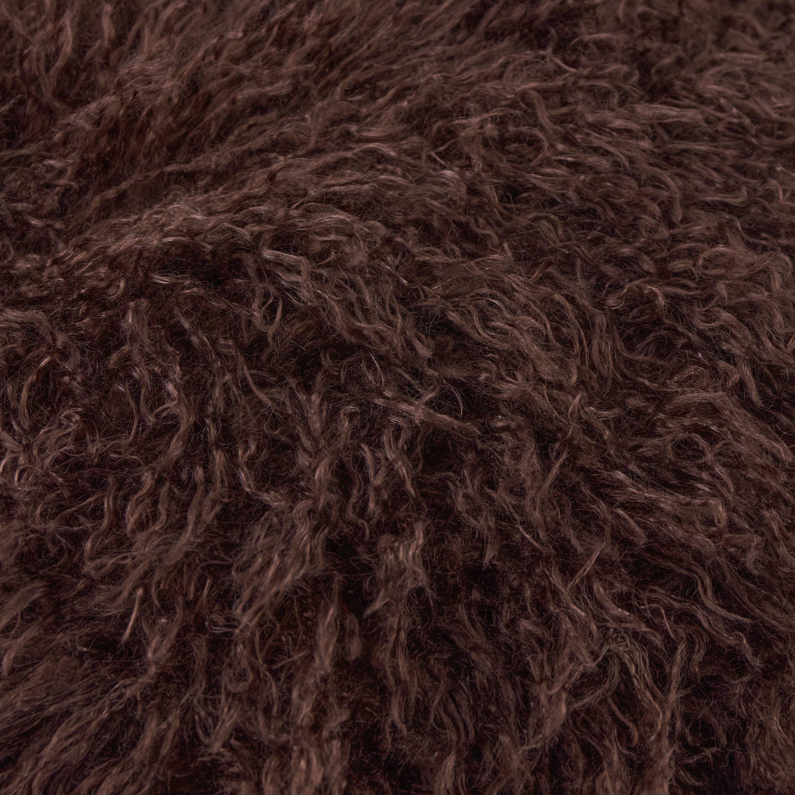 Chocolate - Furn - Rowan Faux Fur Cushion - 3