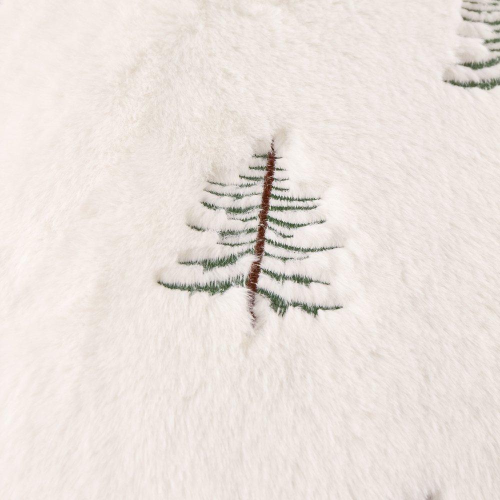Ecru - Furn - Winter Pines Fleece Throw - 3