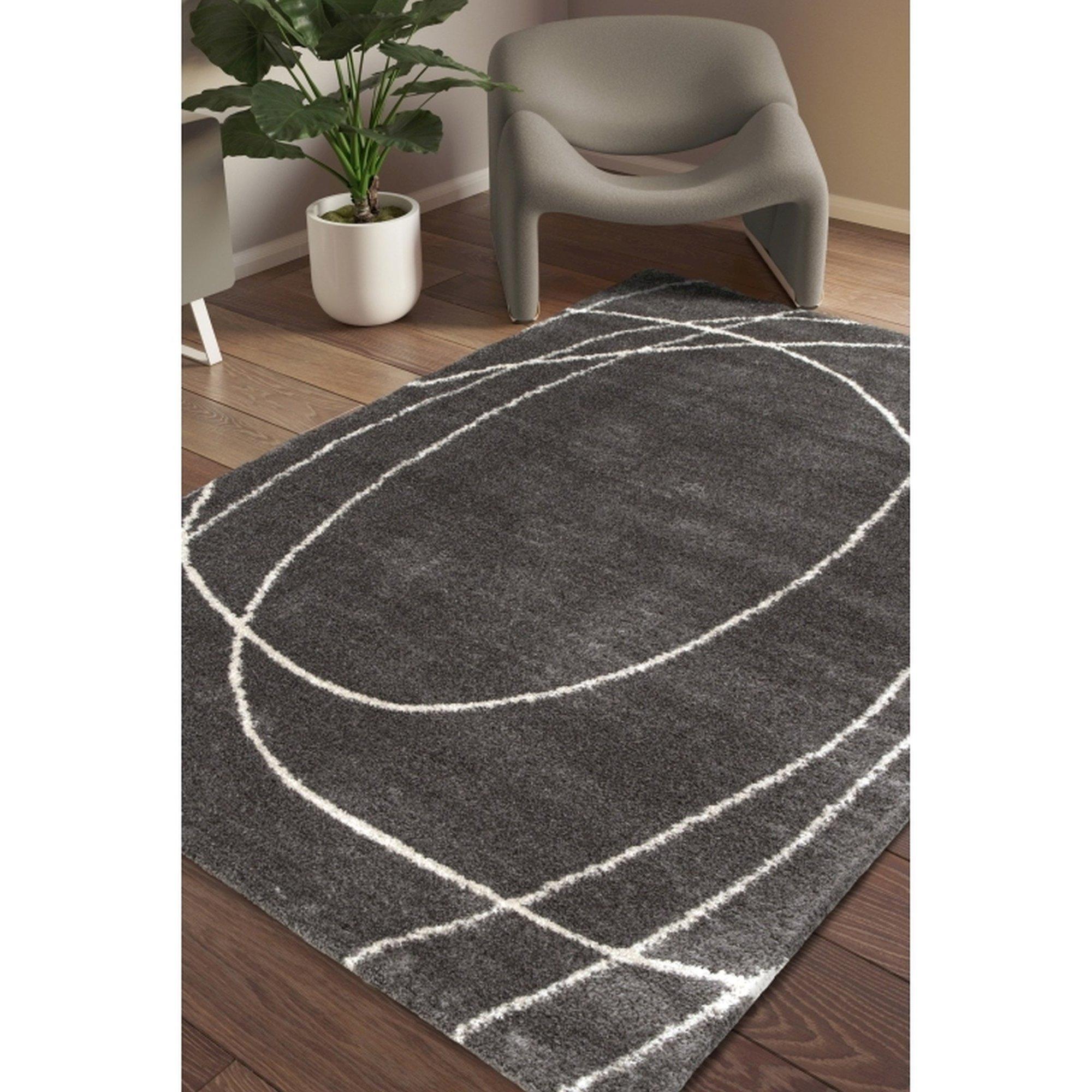 Homemaker Aura Squiggle Rug Grey