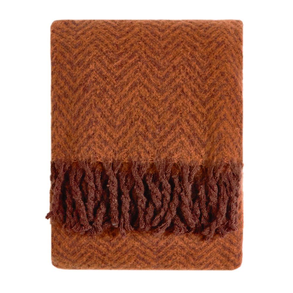 Cinnamon - Furn - Tweedie Brushed Herringbone Throw - 1