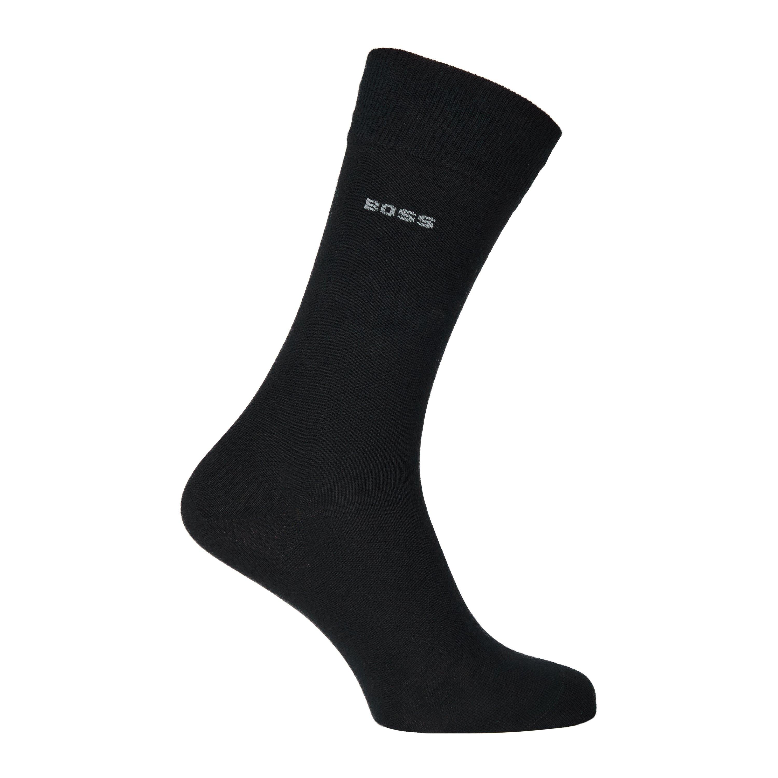 Black 001 - Boss - Men's Stripe Crew Socks - 3
