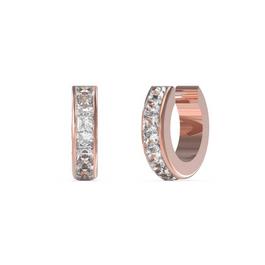 Guess Ladies Guess Rose Gold Crystal Huggie Earrings